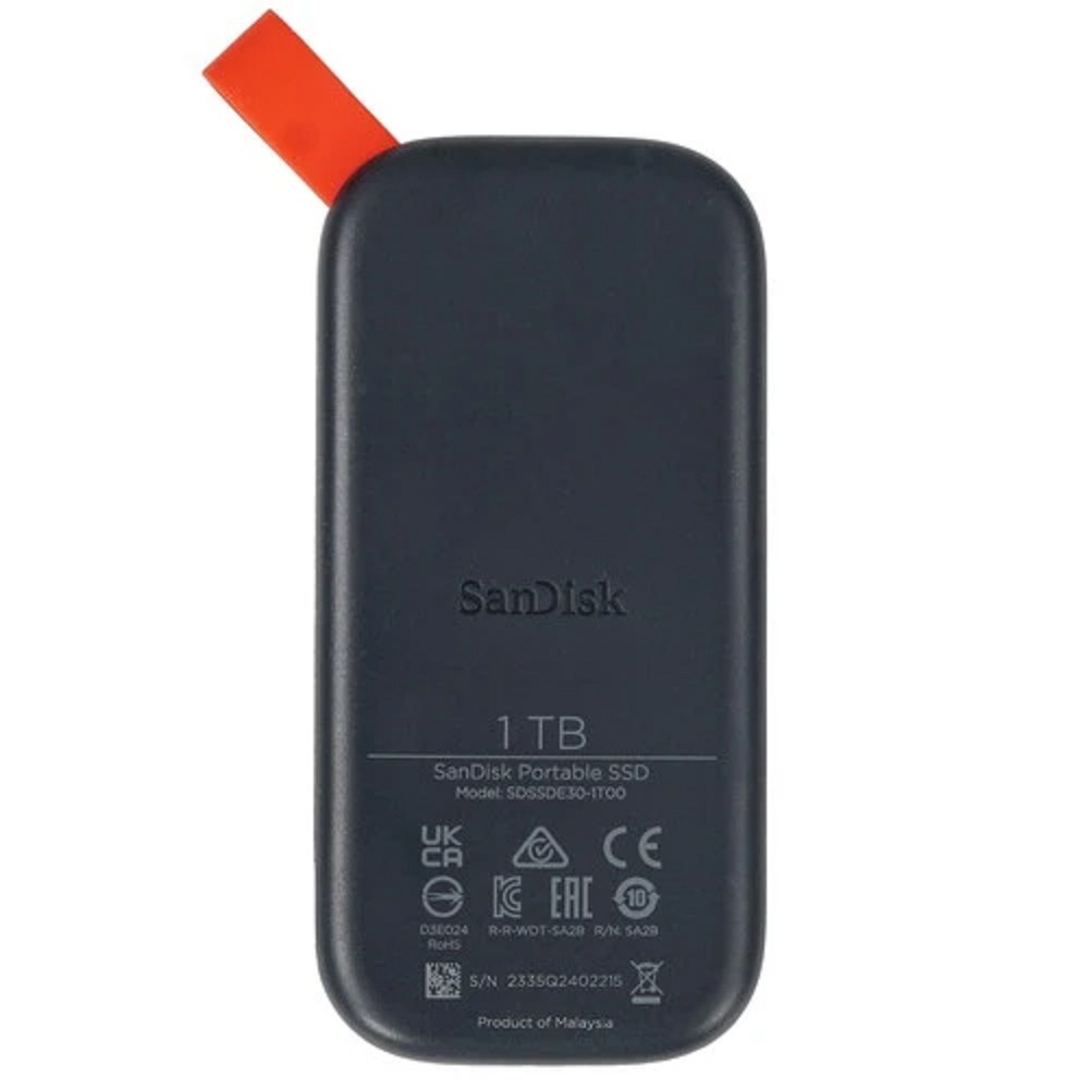 SanDisk Portable SSD 1TB- up to 800MB/s Read Speed USB 3.2 Gen2 (3.1 Gen2) арт. SDSSDE30-1T00-G26