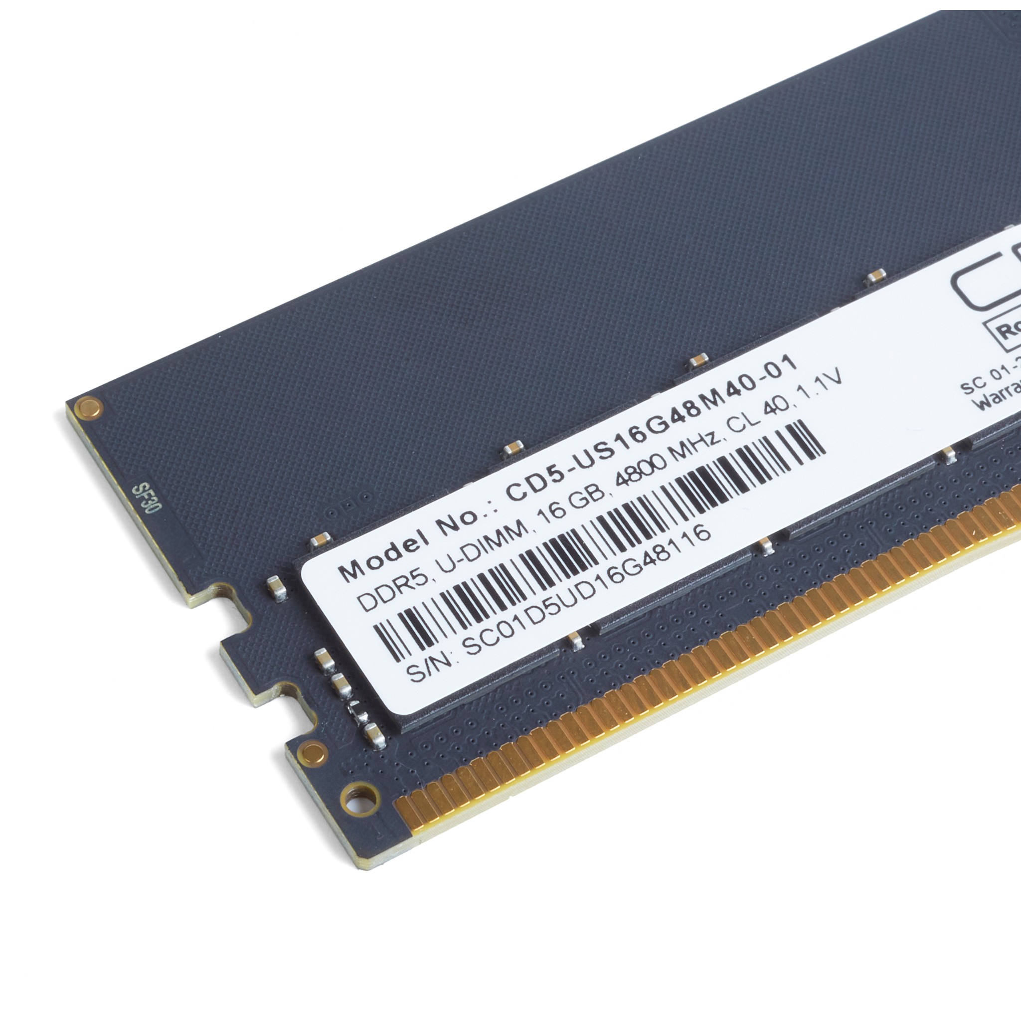CBR DDR5 DIMM (UDIMM) 16GB CD5-US16G48M40-01 PC5-38400, 4800MHz, CL40, 1.1V