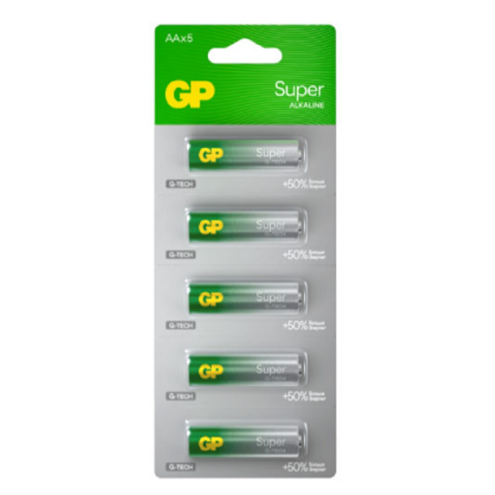 GP 15AA21-2CRSC5 60/600 Super Alkaline G-Tech (5 шт. в уп-ке) арт. 4891199229237