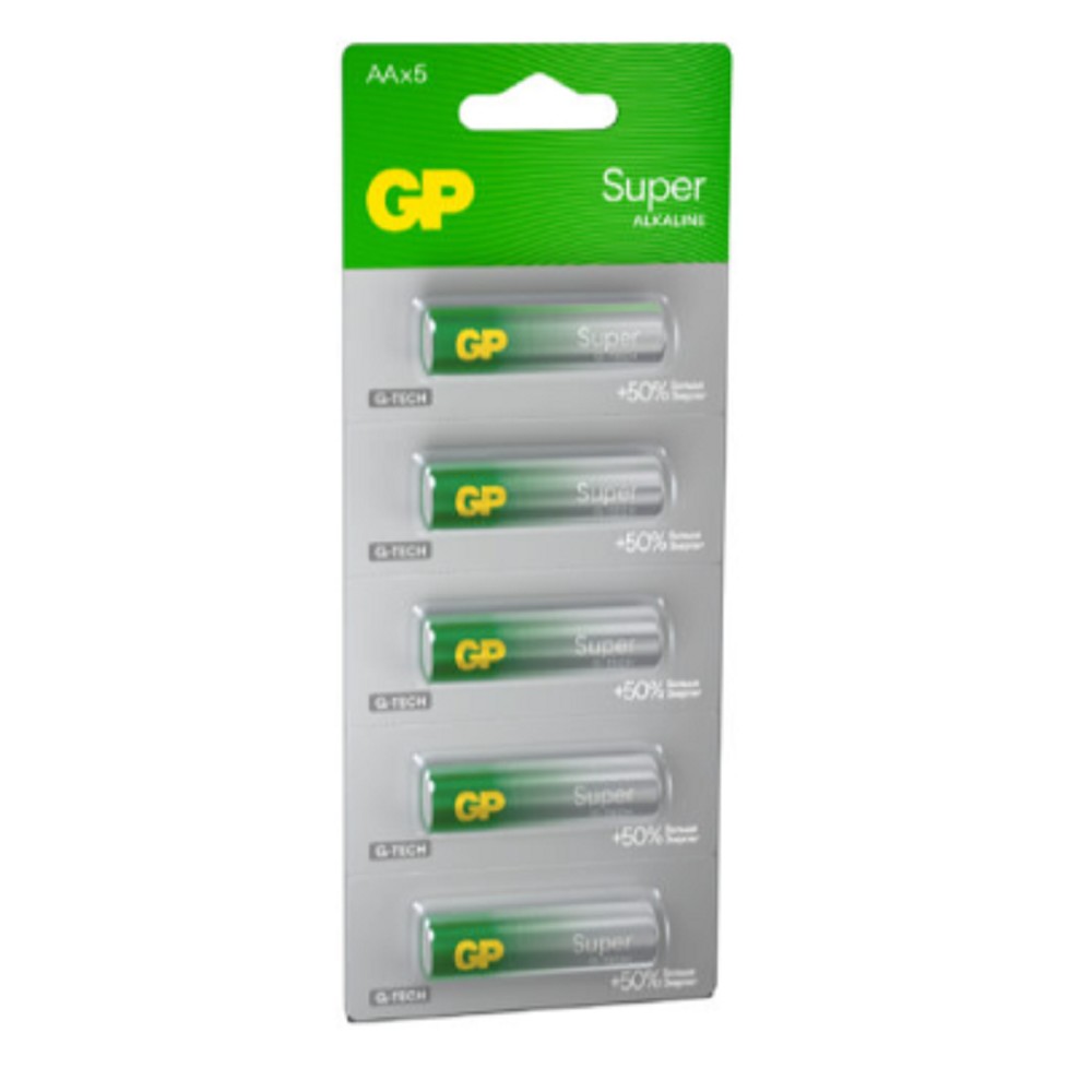 GP 15AA21-2CRSC5 60/600 Super Alkaline G-Tech (5 шт. в уп-ке) арт. 4891199229237