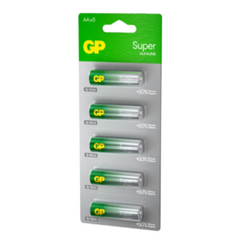GP 15AA21-2CRSC5 60/600 Super Alkaline G-Tech (5 шт. в уп-ке) арт. 4891199229237
