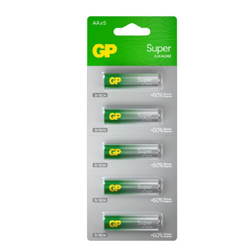 GP 15AA21-2CRSBC6 36/720 Super Alkaline G-Tech (6 шт. в уп-ке) арт. 4891199227622