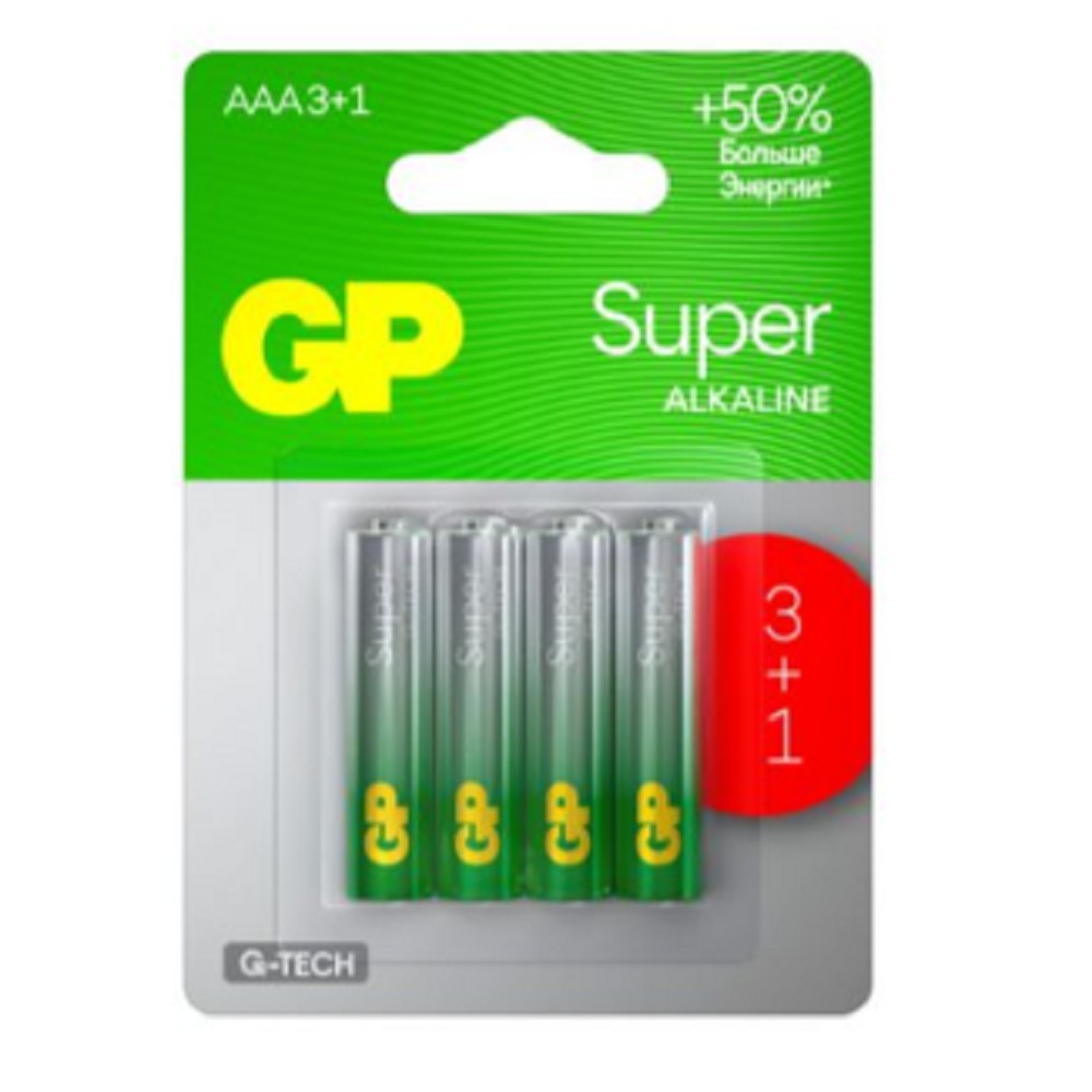 GP 24AA213/1-2CRSBC4 40/320 Super Alkaline G-Tech (4 шт. в уп-ке) арт. 4891199226304