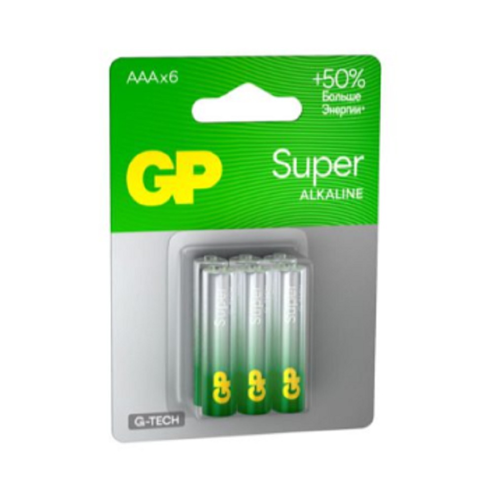 GP 24AA21-2CRSBC6 36/720 Super Alkaline G-Tech (6 шт. в уп-ке) арт. 4891199227639