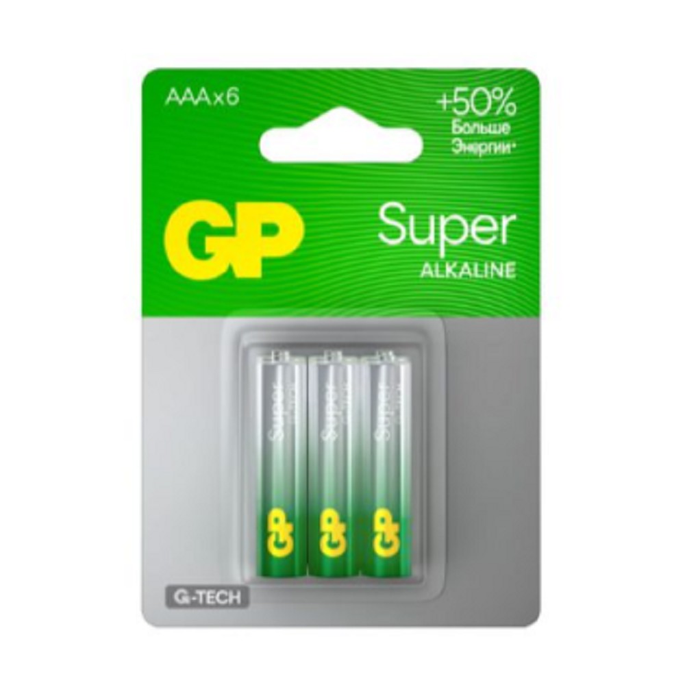 GP 24AA21-2CRSBC6 36/720 Super Alkaline G-Tech (6 шт. в уп-ке) арт. 4891199227639