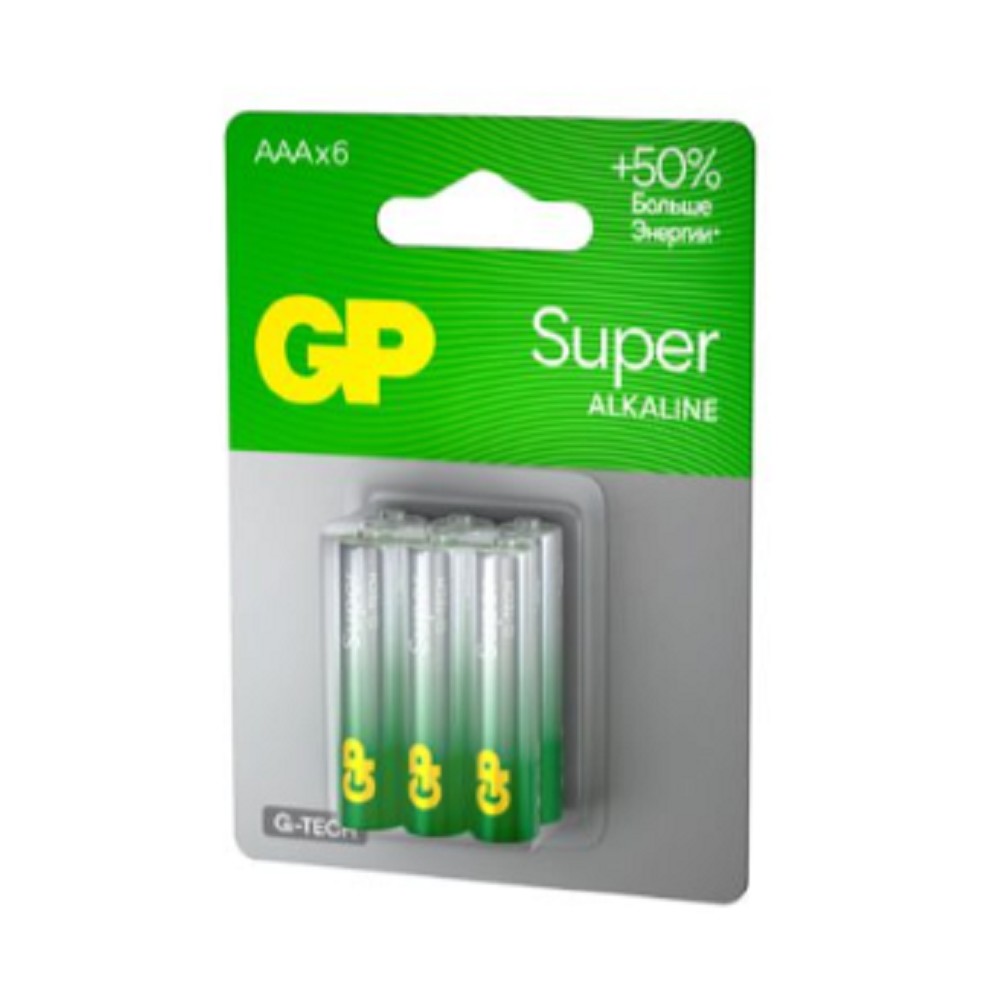 GP 24AA21-2CRSBC6 36/720 Super Alkaline G-Tech (6 шт. в уп-ке) арт. 4891199227639