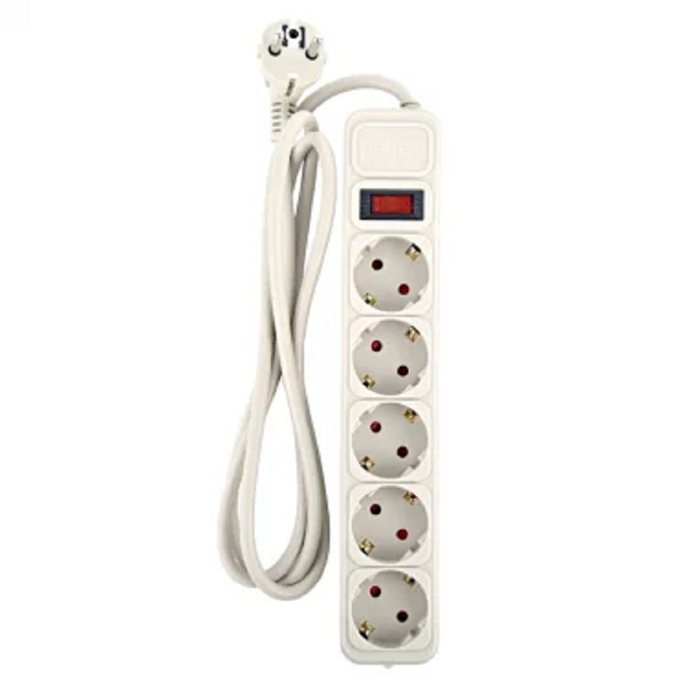 Perfeo сетевой фильтр "REAL POWER", 1,8м, 5 розеток, 16А, 3500 Вт, тройная защита, серый. [PF_E1498]