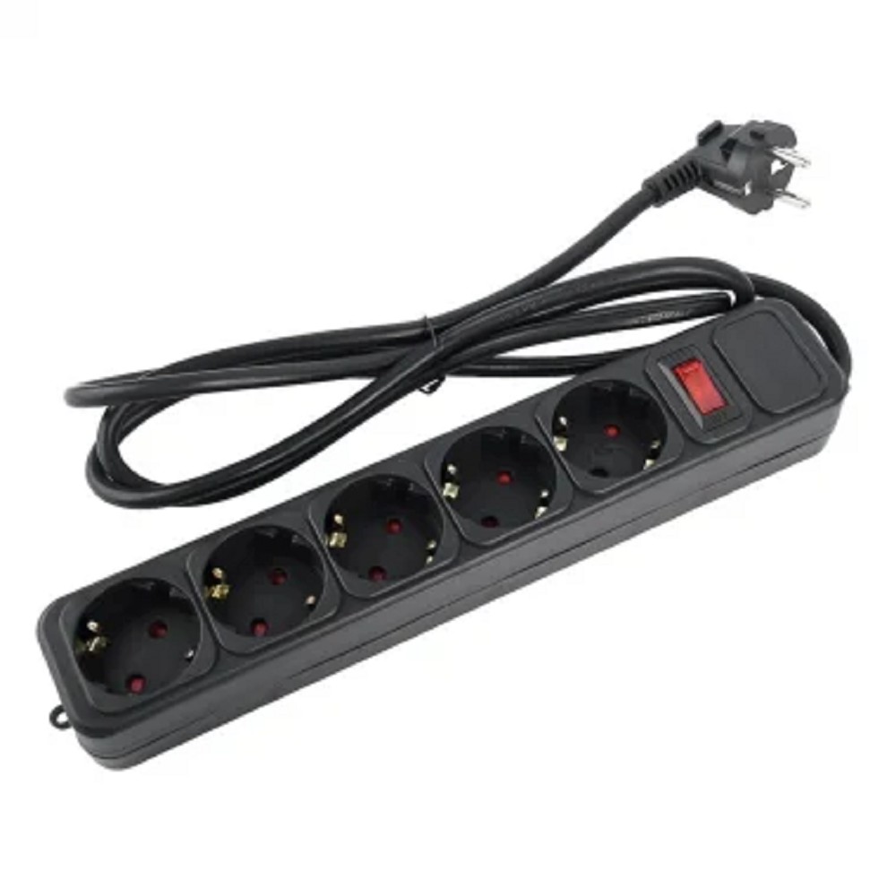 Perfeo сетевой фильтр "REAL POWER", 1,8м, 5 розеток, 16А, 3500 Вт, тройная защита, черный. [PF_E1499]