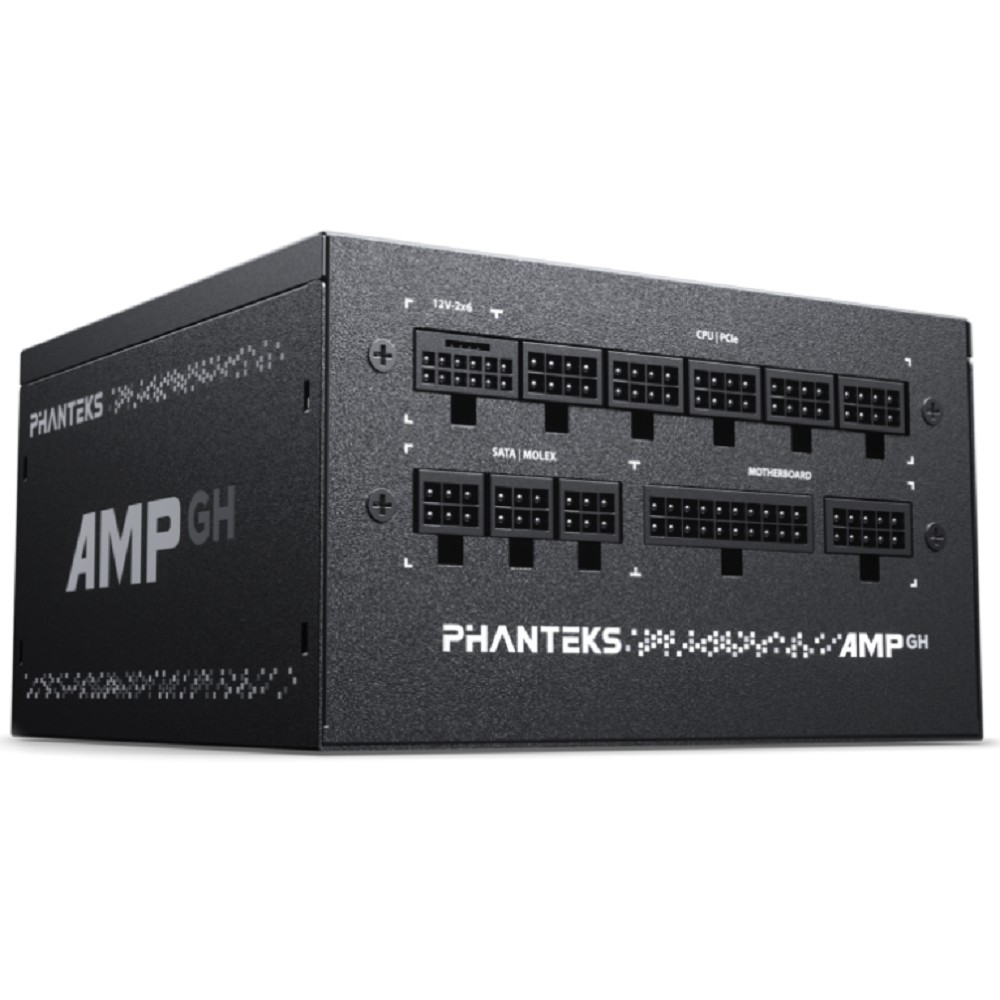 PHANTEKS Блок питания AMP GH 850W (80 Plus Gold, ATX 3.1, PCIe 5.1, APFC, 120mm Fan, Fully Modular, Black) / PH-P850GH_BK01
