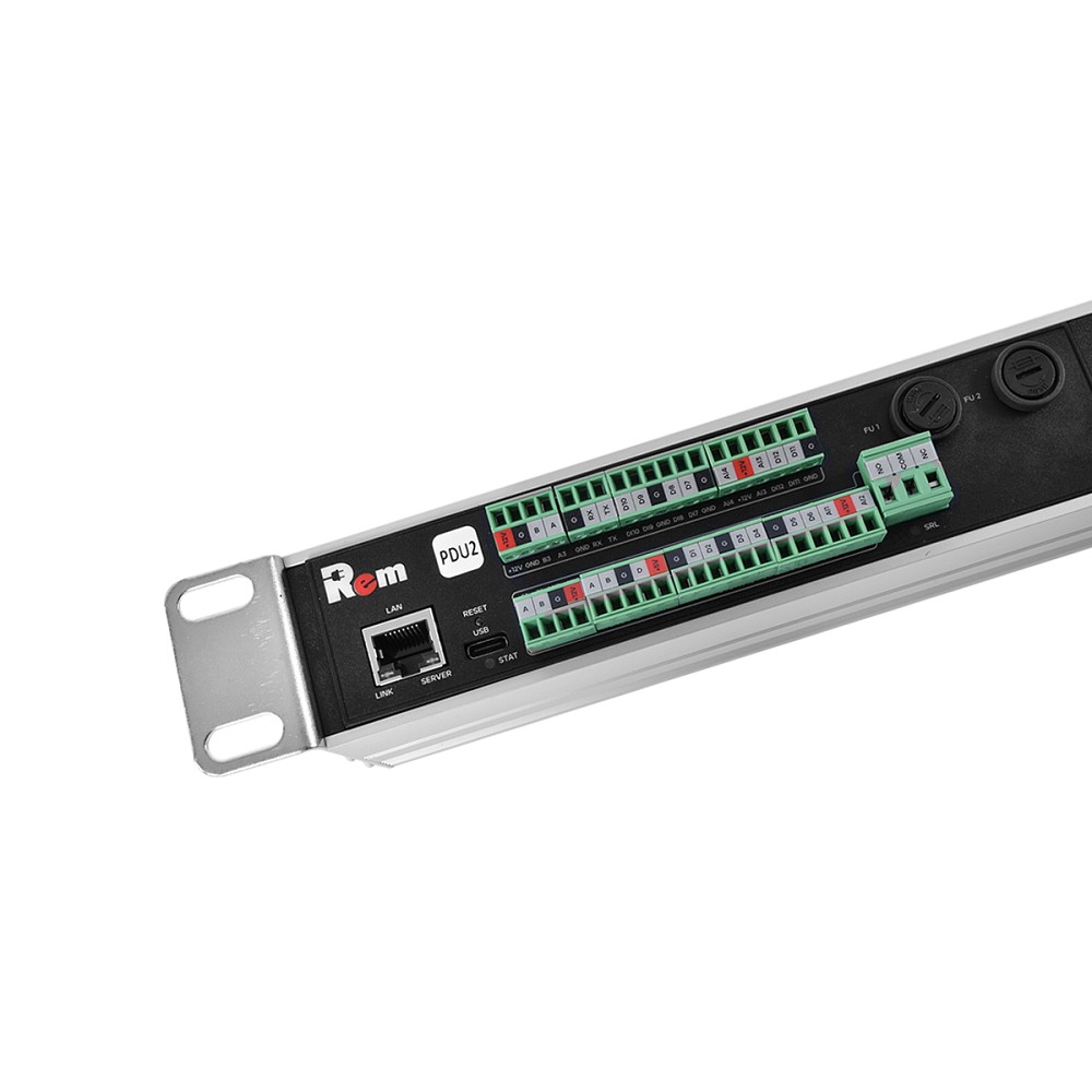 REM Верт блок розеток Rem-2MC,LINUX,мониторинг,управление,1*32А,авт,10x2S,1820мм,колодка R-2MC3-32-10x2S-A-1820-K ЦМО