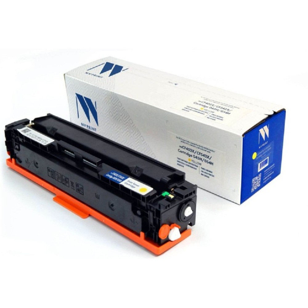 Картридж NVP совместимый NV-CF402X/CF542X/045H/054H Yellow универсальные для HP/Canon Color LaserJet Pro M252/M274/M254/M280/611C/MF631C/LBP-620/MF-640 (2500k) NV Print арт. NV-CF402X/CF542X/045H/054HY