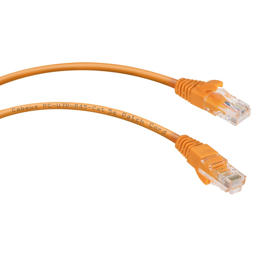 Cabeus PC-UTP-RJ45-Cat.5e-2m-OR-LSZH Патч-корд U/UTP, категория 5е, 2xRJ45/8p8c, неэкранированный, оранжевый, LSZH, 2м