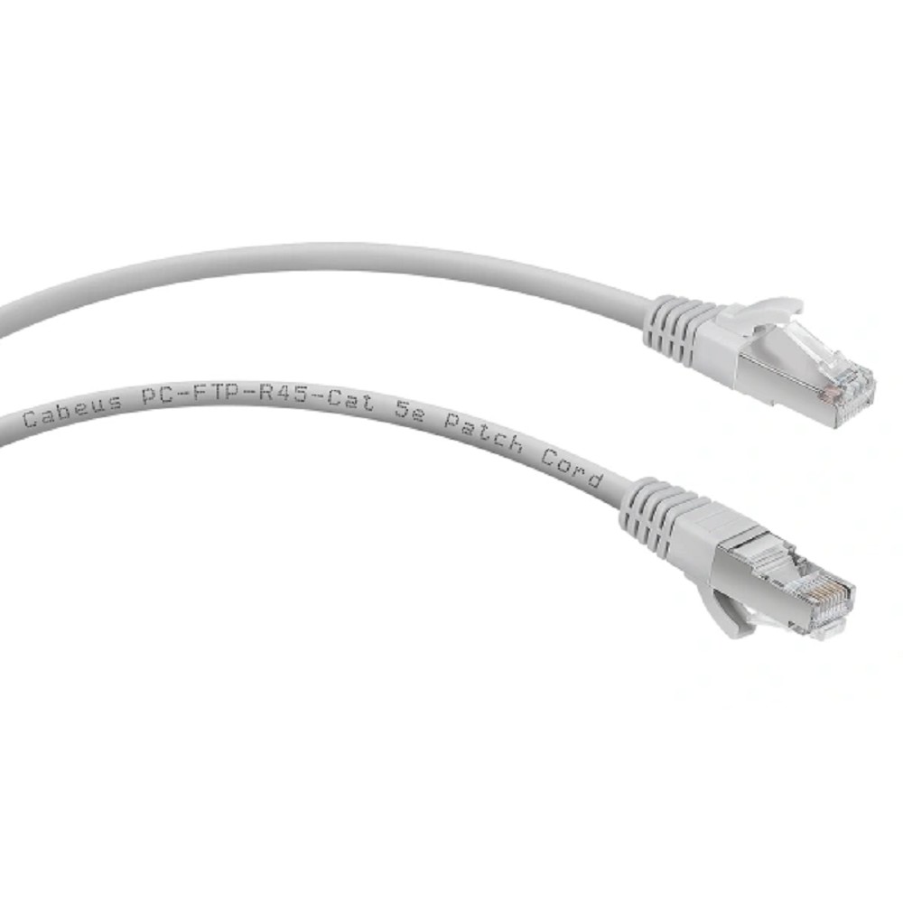 Патч-корд Cabeus PC-FTP-RJ45-Cat.5e-10m FTP, кат. 5е, 10м, экранированный, серый