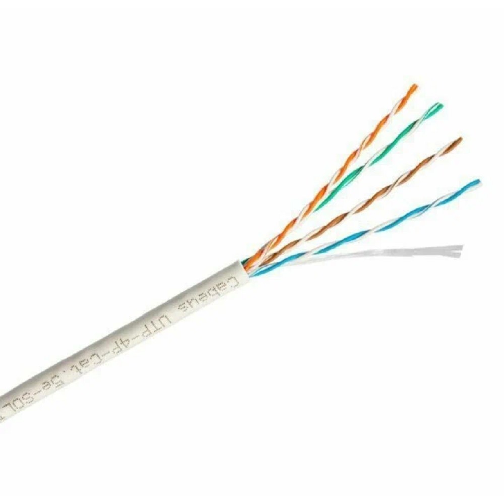 Кабель информационный Cabeus UTP-4P-CAT.5E-SOLID-LSZH-WH кат.5E U/UTP 4 пары 5AWG LSZH внутренний 305м белый
