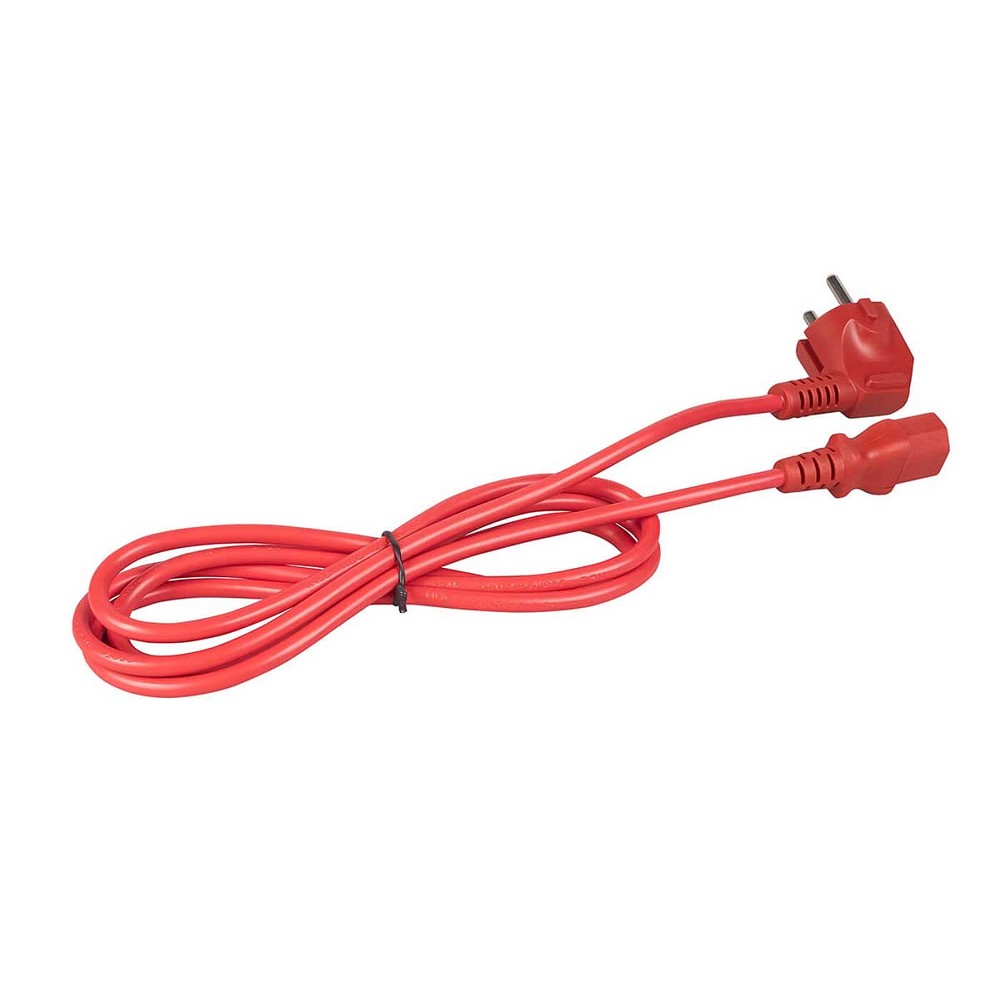 Cabeus PC-186-VDE-1.8M-RD Кабель питания компьютера (Schuko+C13) (3x0.75), красный, 1.8м