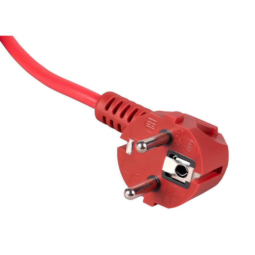 Cabeus PC-186-VDE-1.8M-RD Кабель питания компьютера (Schuko+C13) (3x0.75), красный, 1.8м