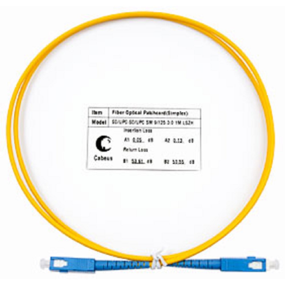 Cabeus FOP(s)-9-SC-SC-0,5m Шнур оптический simplex SC-SC 9/125 sm 0,5м LSZH