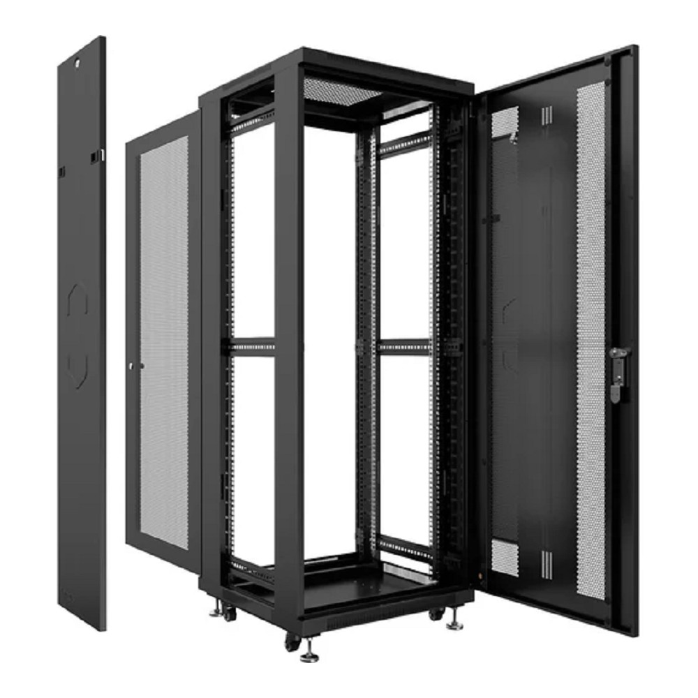 Шкаф коммутационный Cabeus (ND-05C-42U80/80-BK) напольный 42U 800x800мм пер.дв.перфор. задн.дв.перфор. 800кг черный 700мм 104.6кг 220град. 2055мм IP20 сталь