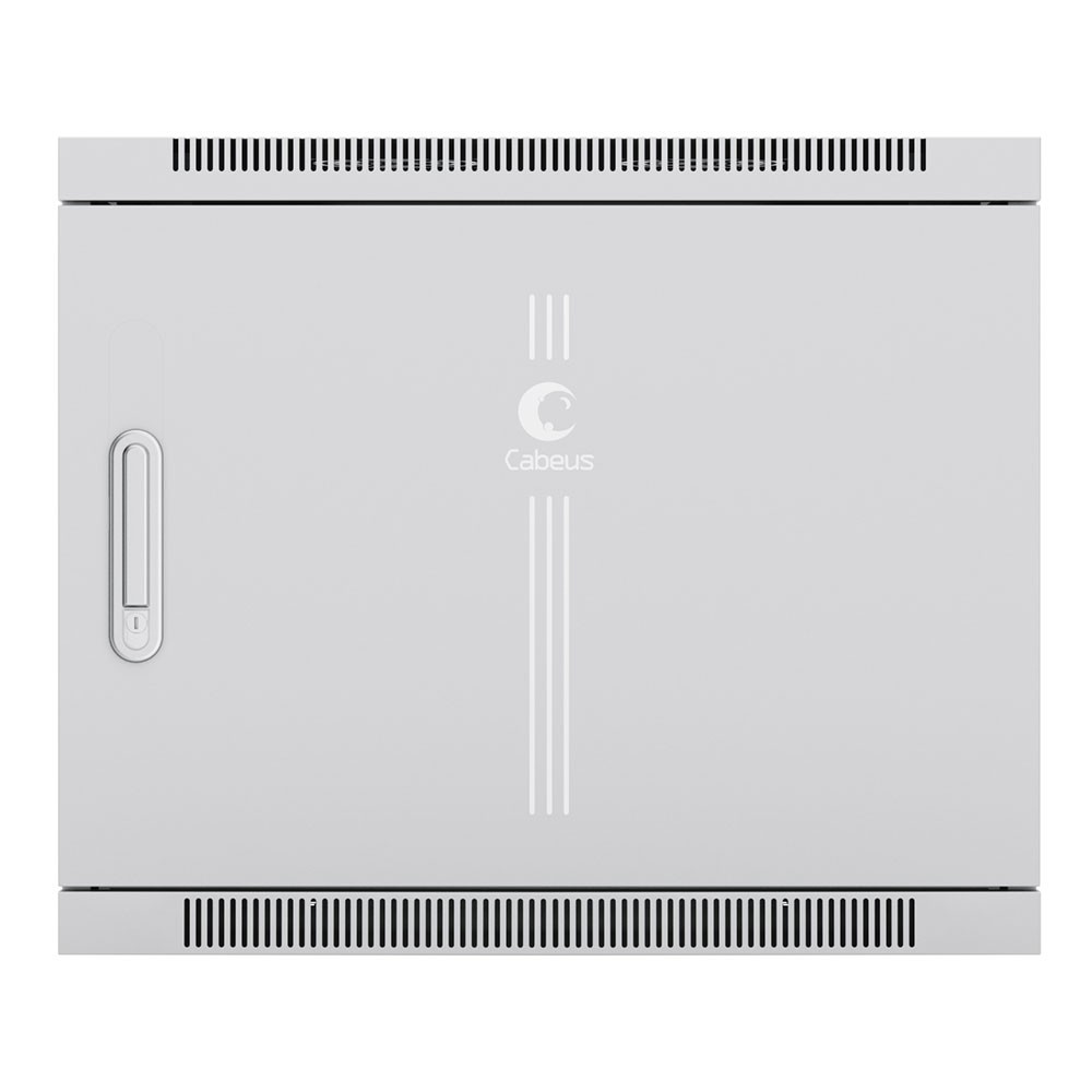 Cabeus SH-05F-9U60/45m Шкаф телекоммуникационный настенный 19" 9U 600x450x501mm (ШхГхВ) дверь металл, цвет серый (RAL 7035)