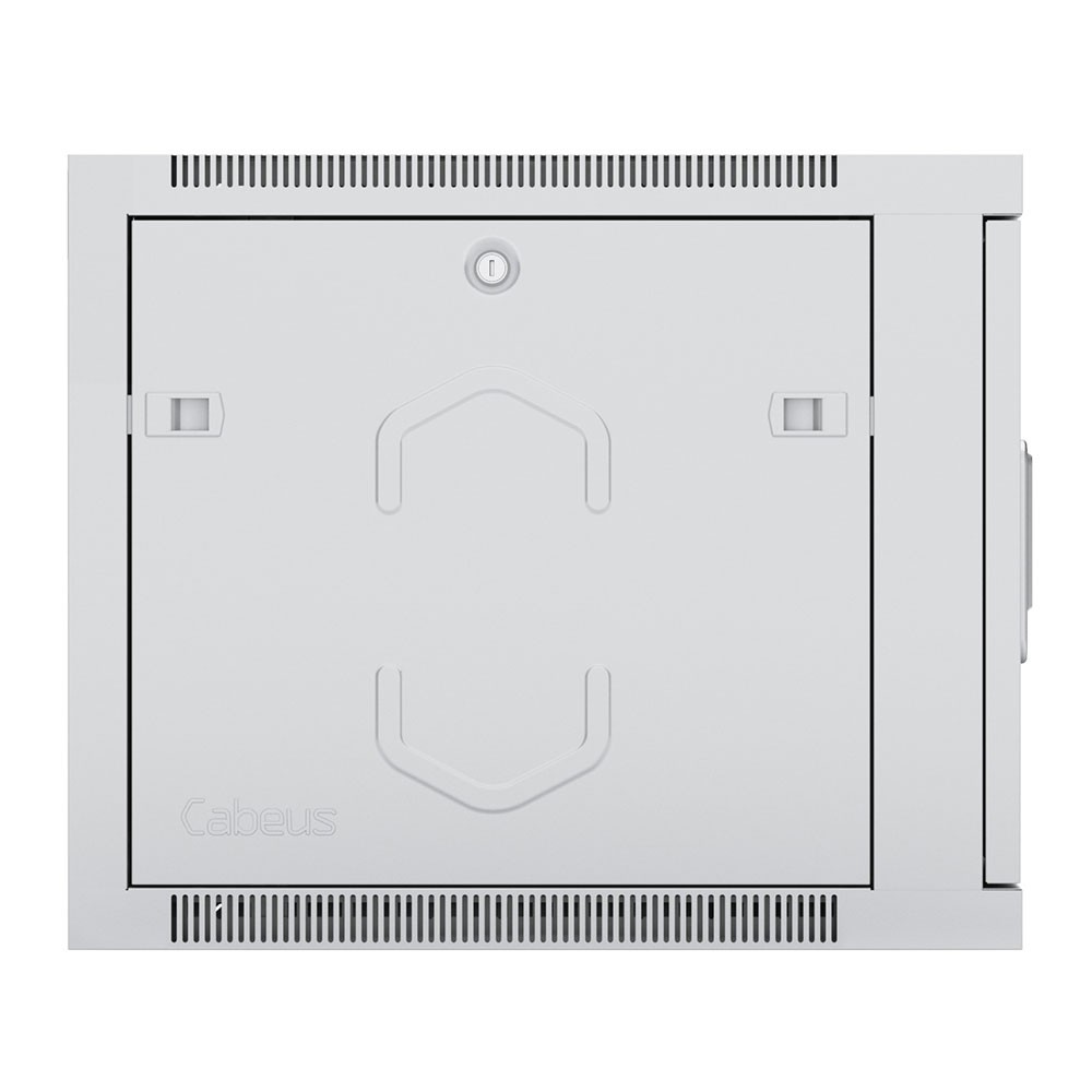Cabeus SH-05F-9U60/45m Шкаф телекоммуникационный настенный 19" 9U 600x450x501mm (ШхГхВ) дверь металл, цвет серый (RAL 7035)