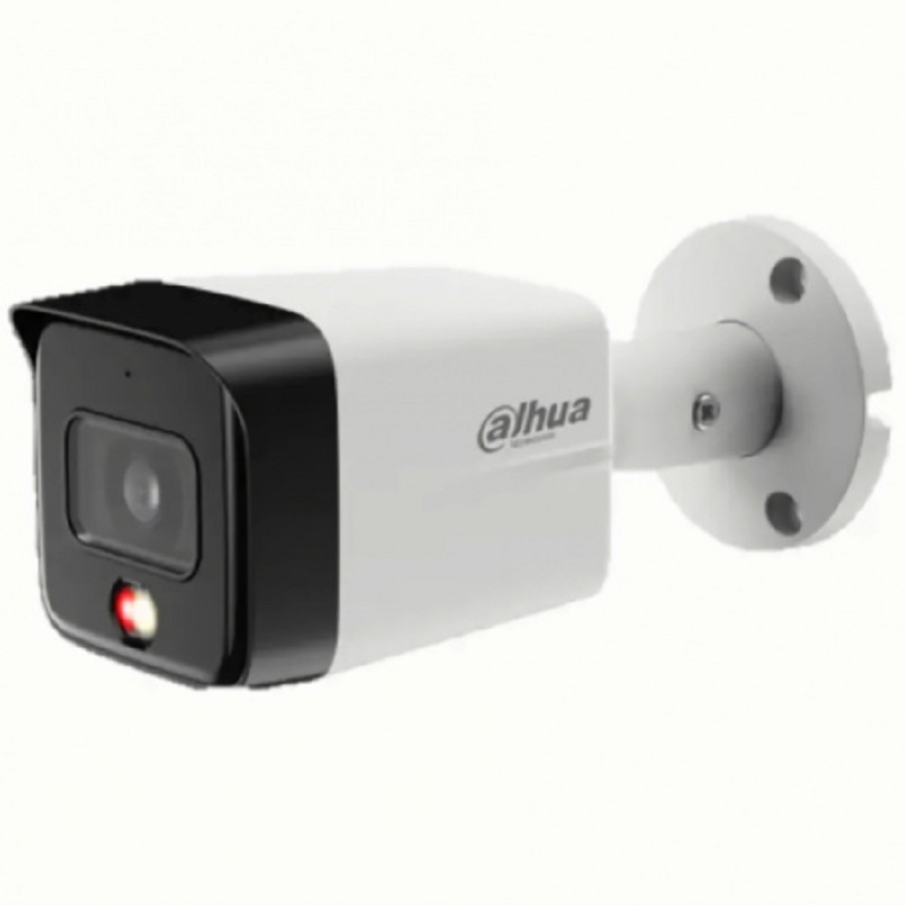 DAHUA DH-IPC-HFW1839TCP-A-IL-0280B-S6 Уличная цилиндрическая IP-видеокамера SmartDualLight 8Мп, 1/2.7” CMOS, объектив 2.8мм, обнаружение людей, микрофон, ИК 30м, LED 30м, IP67, металл/пластик