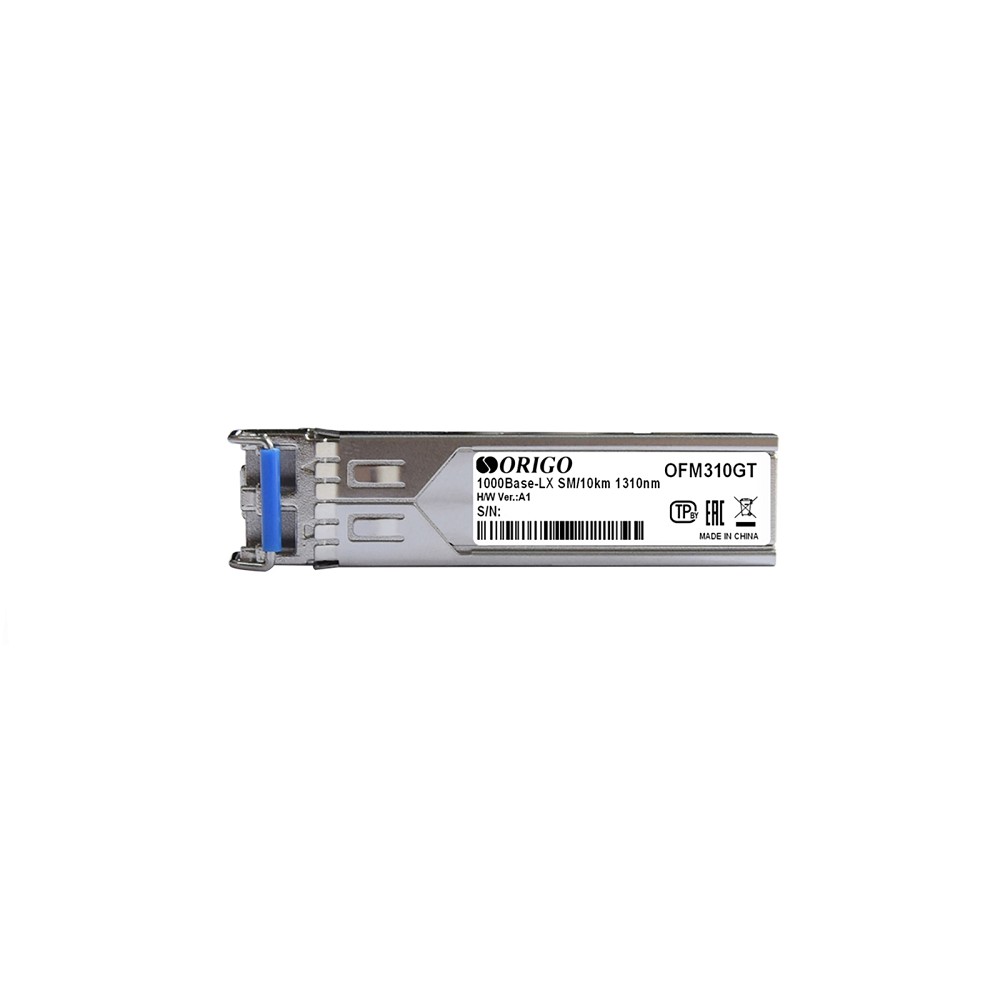 ORIGO SFP-трансивер, 1000Base-LX (Duplex LC), 1310 нм, для одномодового кабеля, до 10 км арт. OFM310GT/A1A