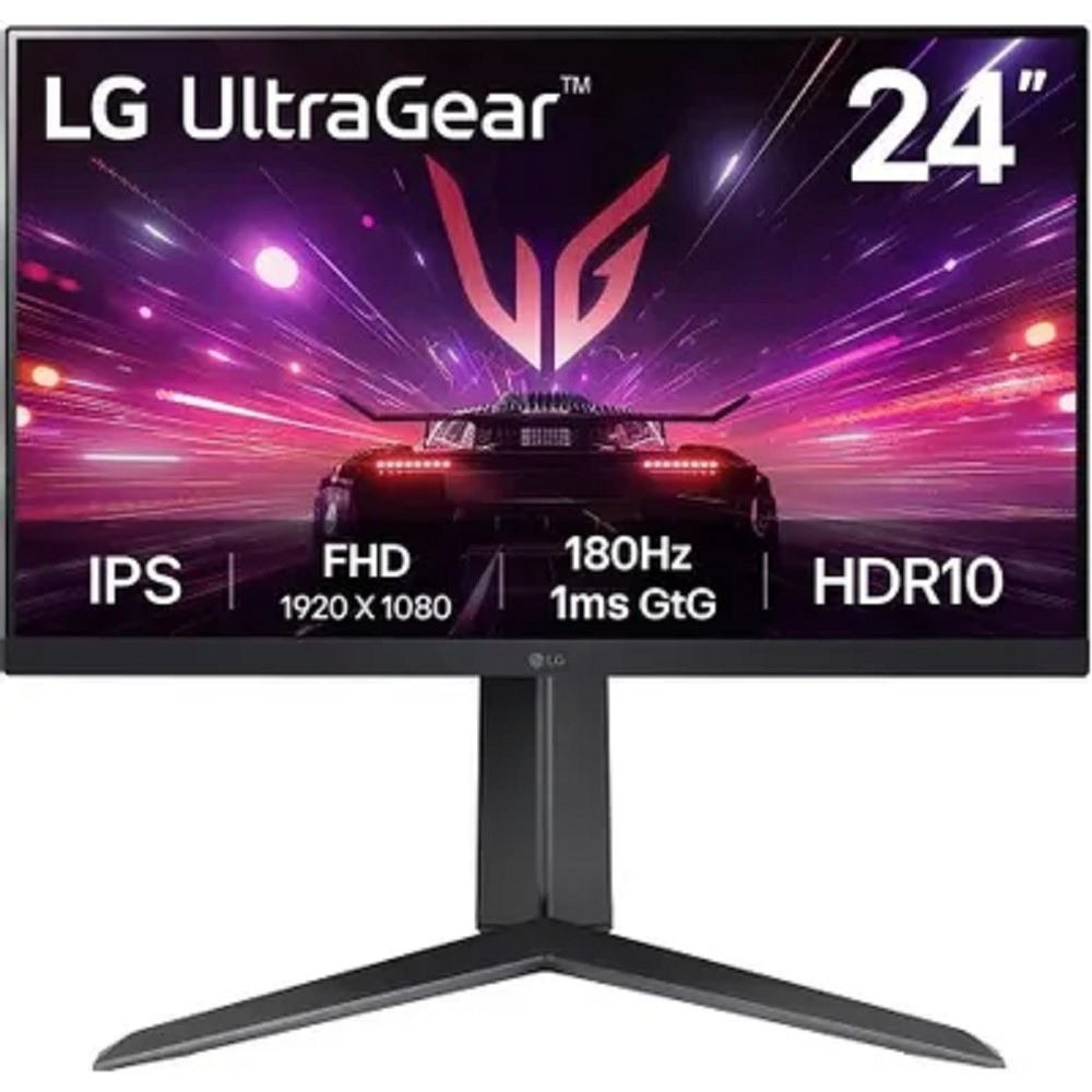 Монитор LG 23.8" UltraGear 24GS65F-B черный IPS LED 16:9 HDMI матовая HAS 300cd 178гр/178гр 1920x1080 180Hz G-Sync FreeSync DP FHD 5.4кг арт. 24GS65F-B.ARUZ