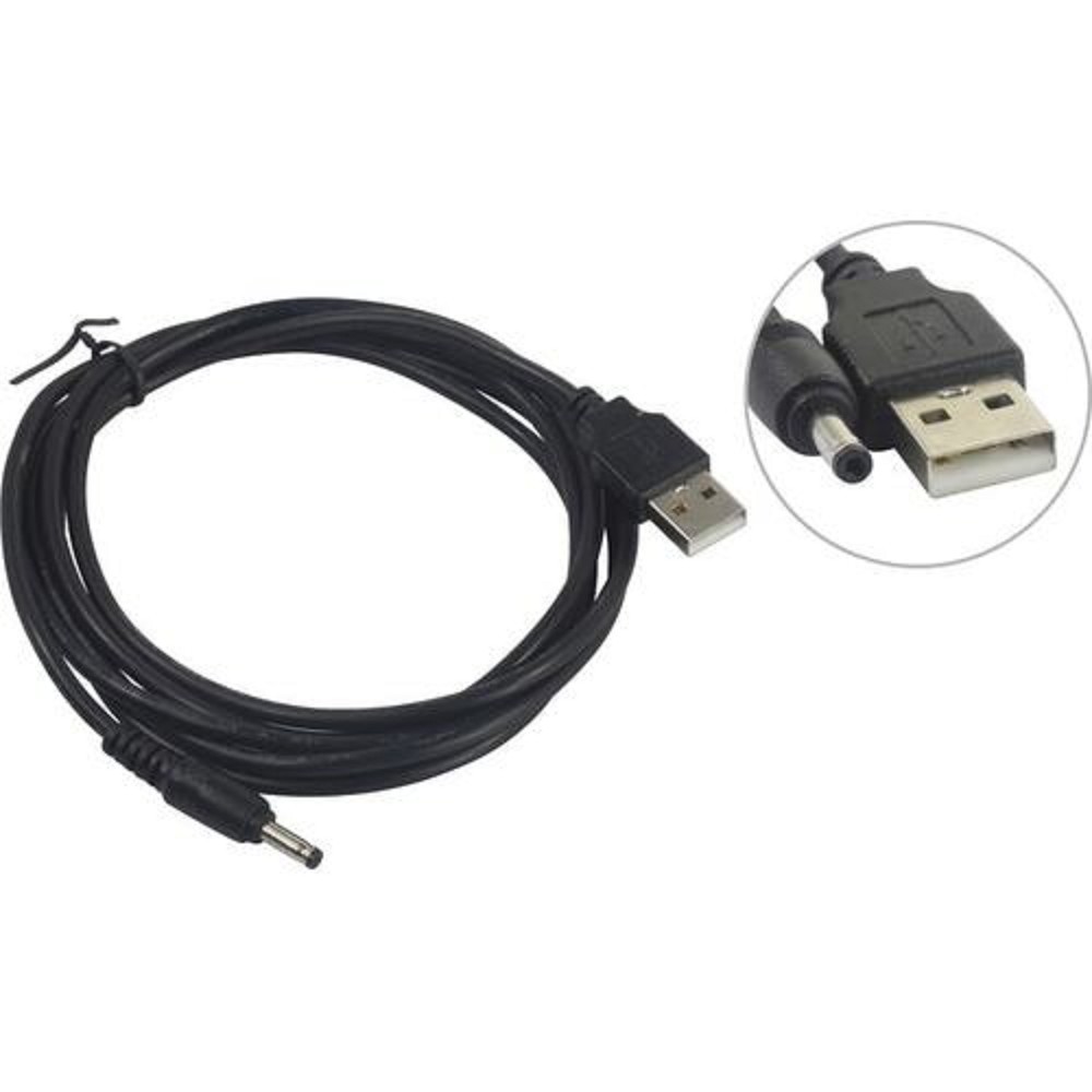 Cablexpert CC-USB-AMP35-6-N Кабель USB2.0 AM/DC 3.5мм (для хабов), медь, экран, 1.8м, черный, пакет