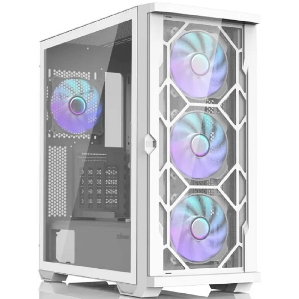 ZALMAN Z10 DUO White, ATX, WHITE, WINDOW, 2x3.5", 2x2.5", 2xUSB3.0, 1xUSB 3.1 Type-C, FRONT 3x120mm Infinity Mirror ARGB, REAR 1x120mm Infinity Mirror ARGB, replaceable front panel