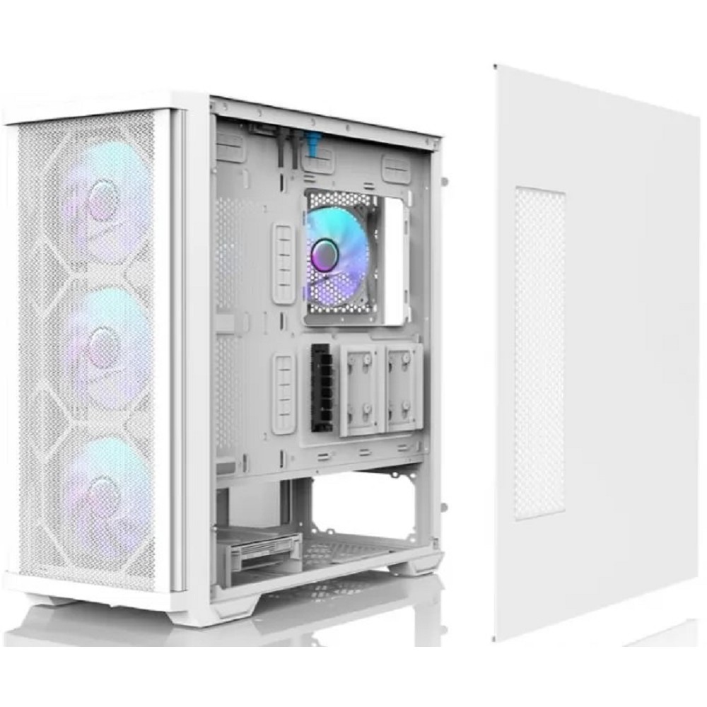 ZALMAN Z10 DUO White, ATX, WHITE, WINDOW, 2x3.5", 2x2.5", 2xUSB3.0, 1xUSB 3.1 Type-C, FRONT 3x120mm Infinity Mirror ARGB, REAR 1x120mm Infinity Mirror ARGB, replaceable front panel