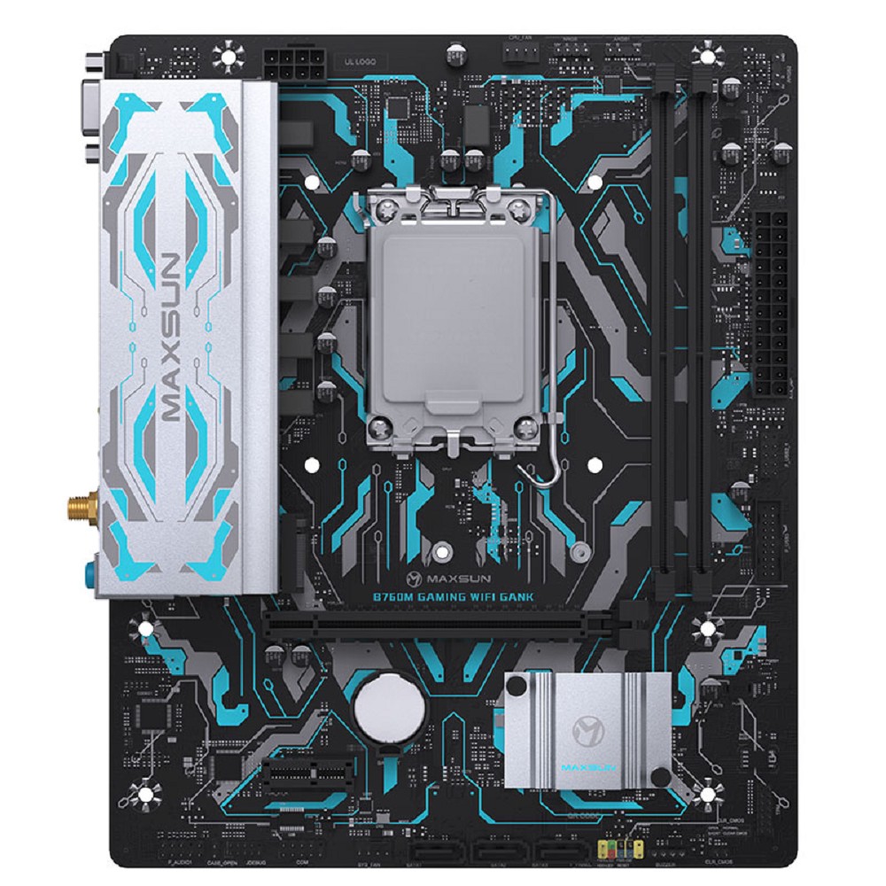 MAXSUN MS-B760M GAMING WIFI GANK V2, LGA1700, B760, 2*DDR5, 3*SATA3, M.2, 2*USB 3.2, 4*USB 2.0, 1*PCIEx16, 1*PCIEx1, VGA+HDMI, mATX