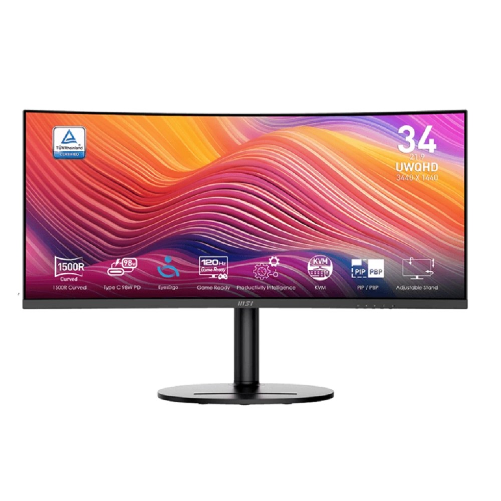 MSI Modern 34" MD342CQP черный {VA Curved 3440x1440 120Hz 1ms USB 178/178 300cd 3000:1 2xHDMI DisplayPort USB-C} [9S6-3PC59H-043] MicroStar