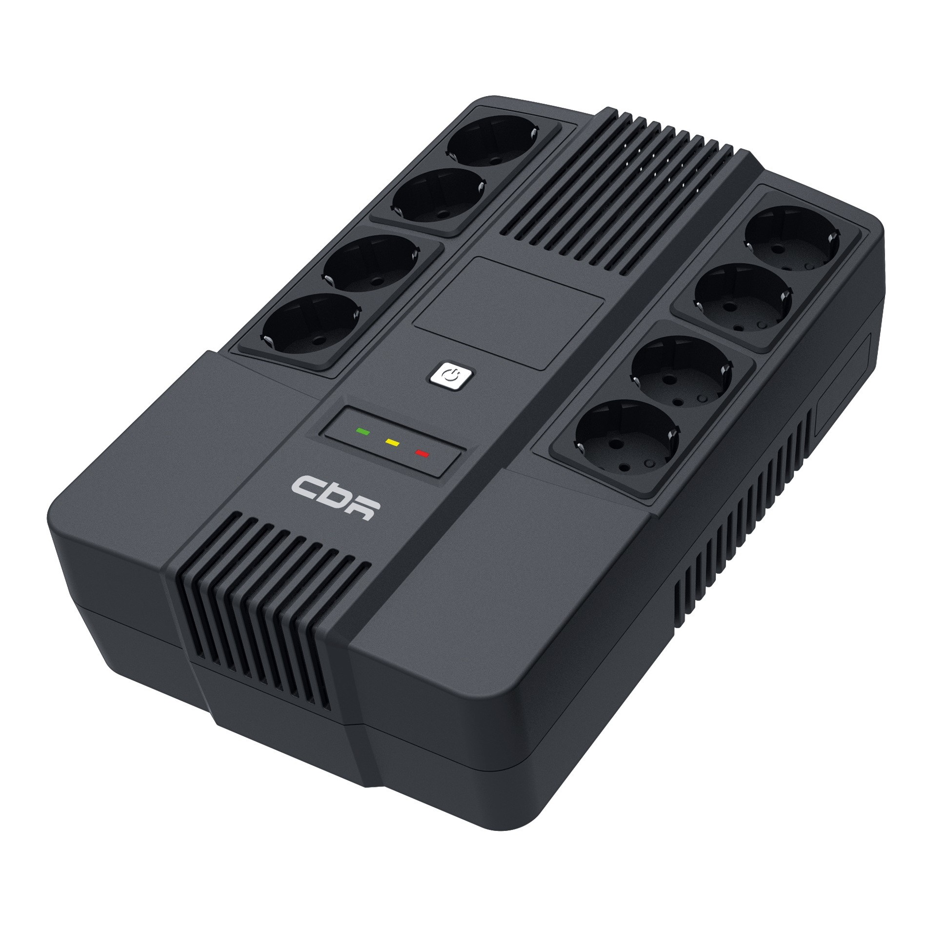 ИБП CBR [UPS-OFK-101E-800] 800VA/480W, Schuko CEE 7 Outlets: (x4 Battery & Surge Protected; x4 Surge Protected), LED, AVR, 12V/9Ah CBR Tech