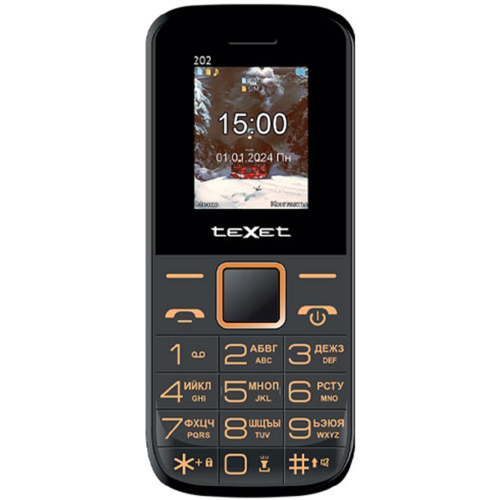 Мобильный телефон Texet TM-202, черный арт. 127317