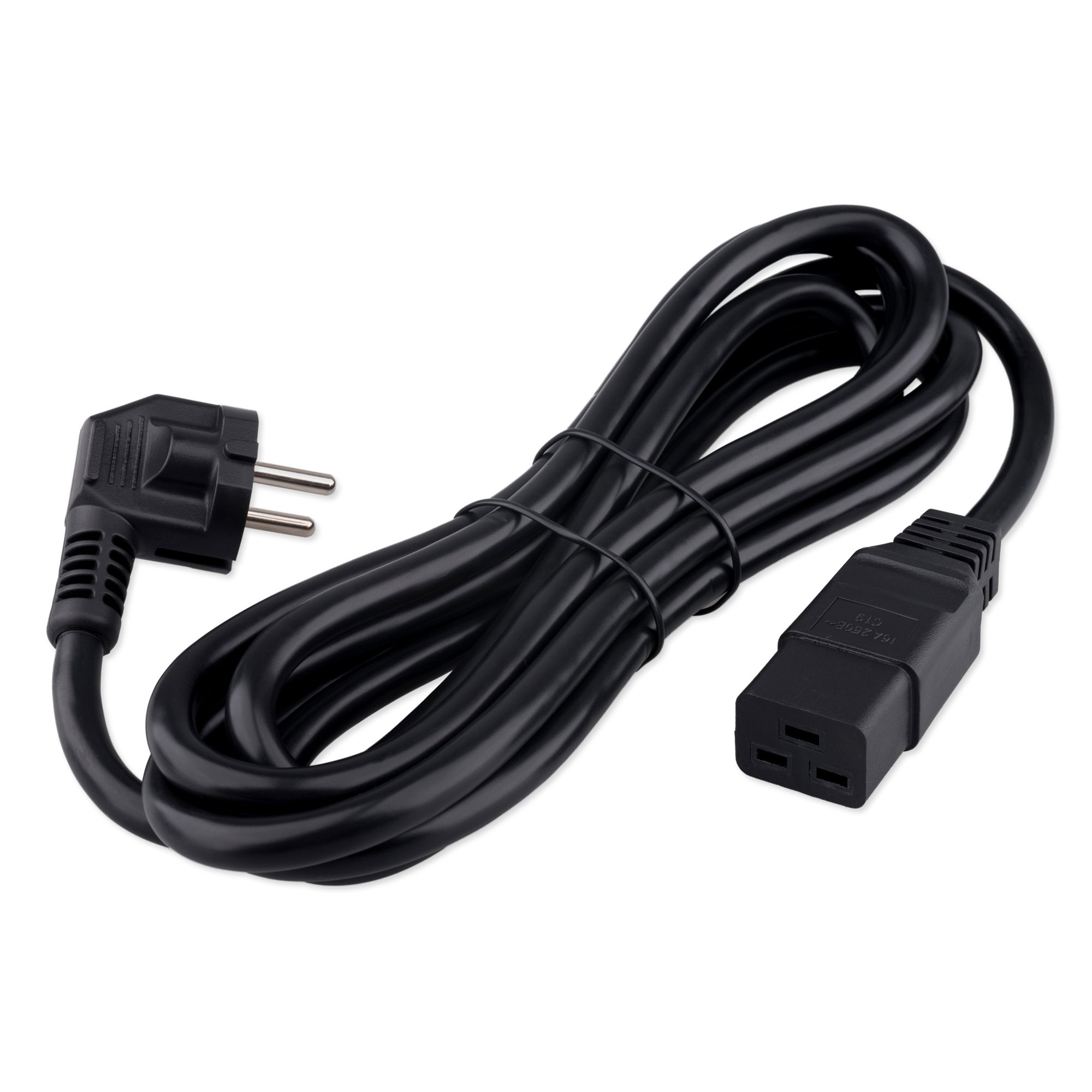 Кабель питания Cablexpert (RU) Schuko-C19, 3x2.5мм2, 16A, с заземлением, медь, 3м, черный, пак (PC-S22-C19-2.5-3M) Gembird
