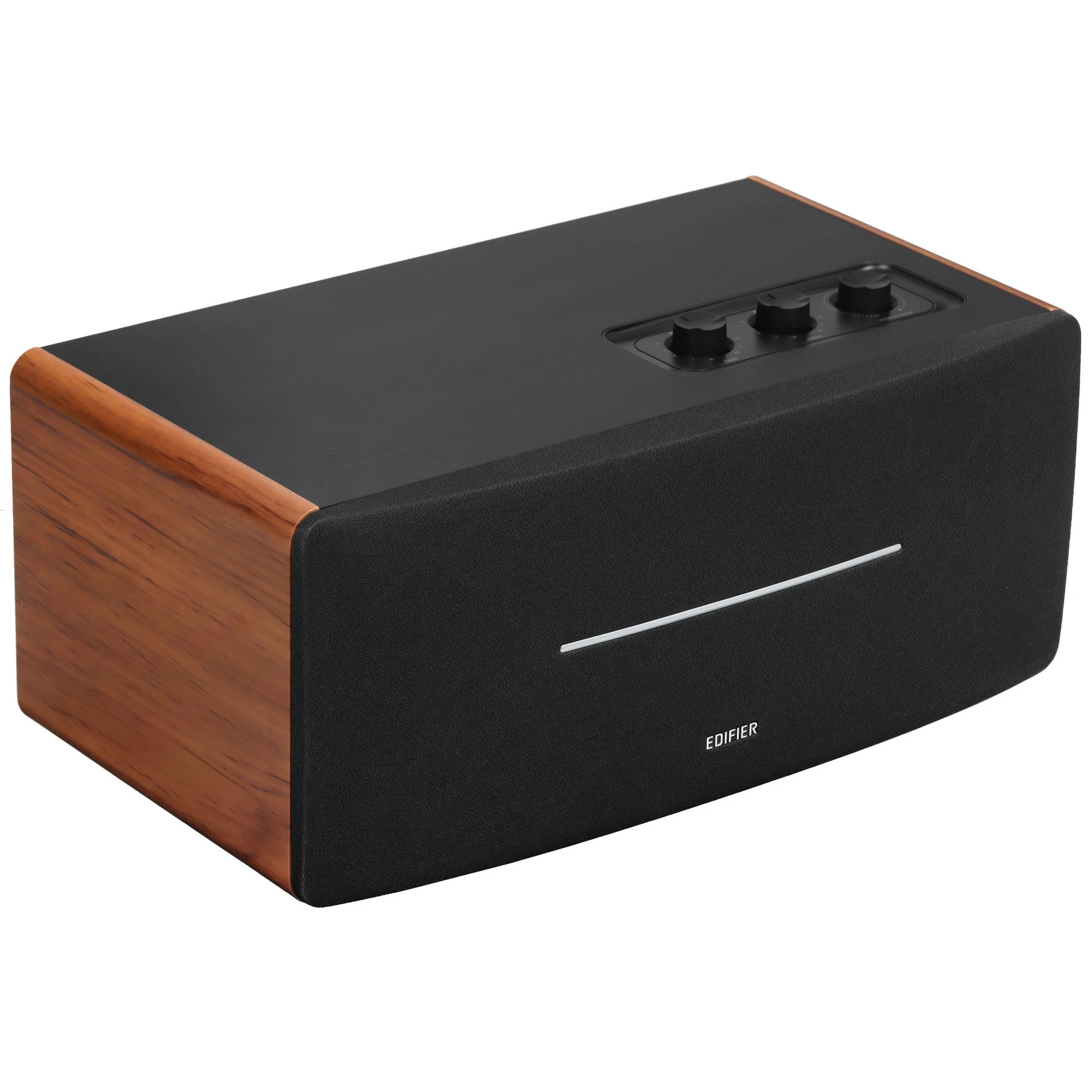 Edifier D12 Brown {70 Вт; 50 Гц – 20 кГц; Bluetooth v5.0; Размеры: (Ш * В * Г): 359 * 159 * 203.5 мм; 4,6 кг}