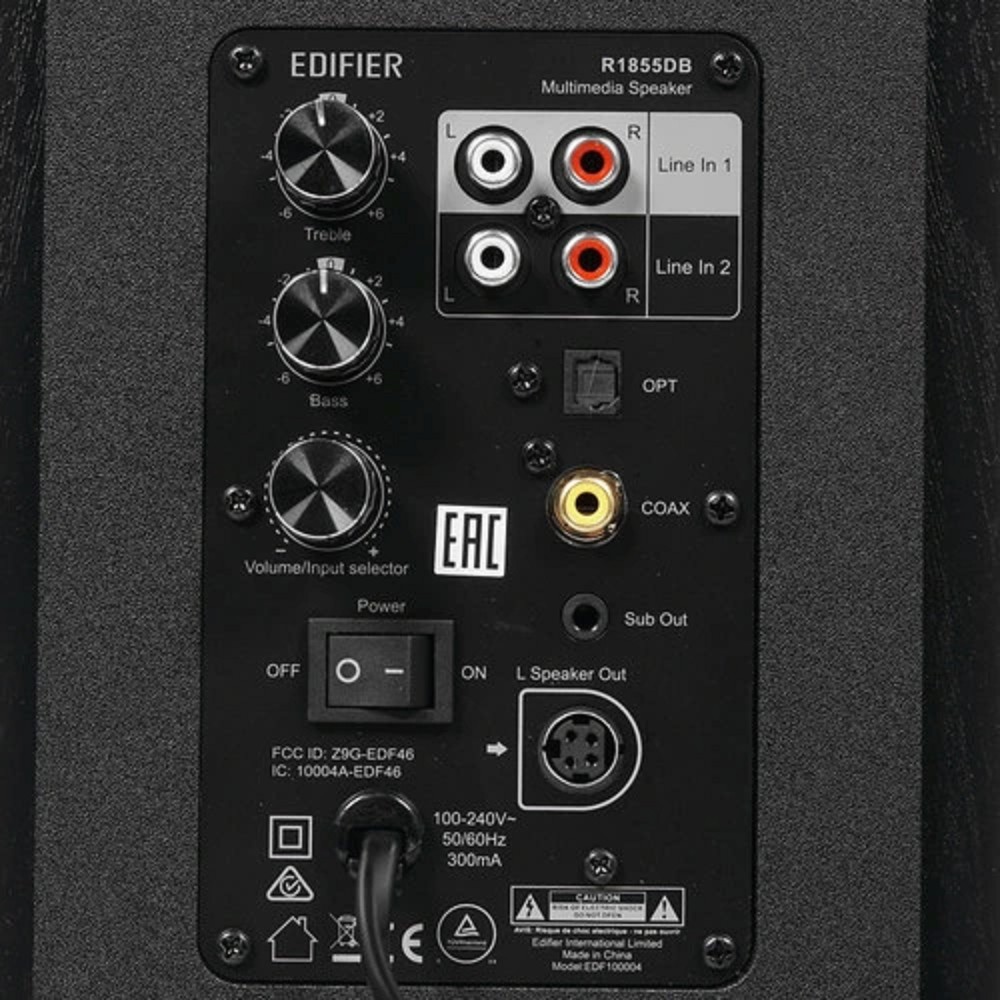 Edifier R1855DB Matte Black {70W RMS, 60-20000Гц, дерево, пульт ДУ, Bluetooth 5.0}