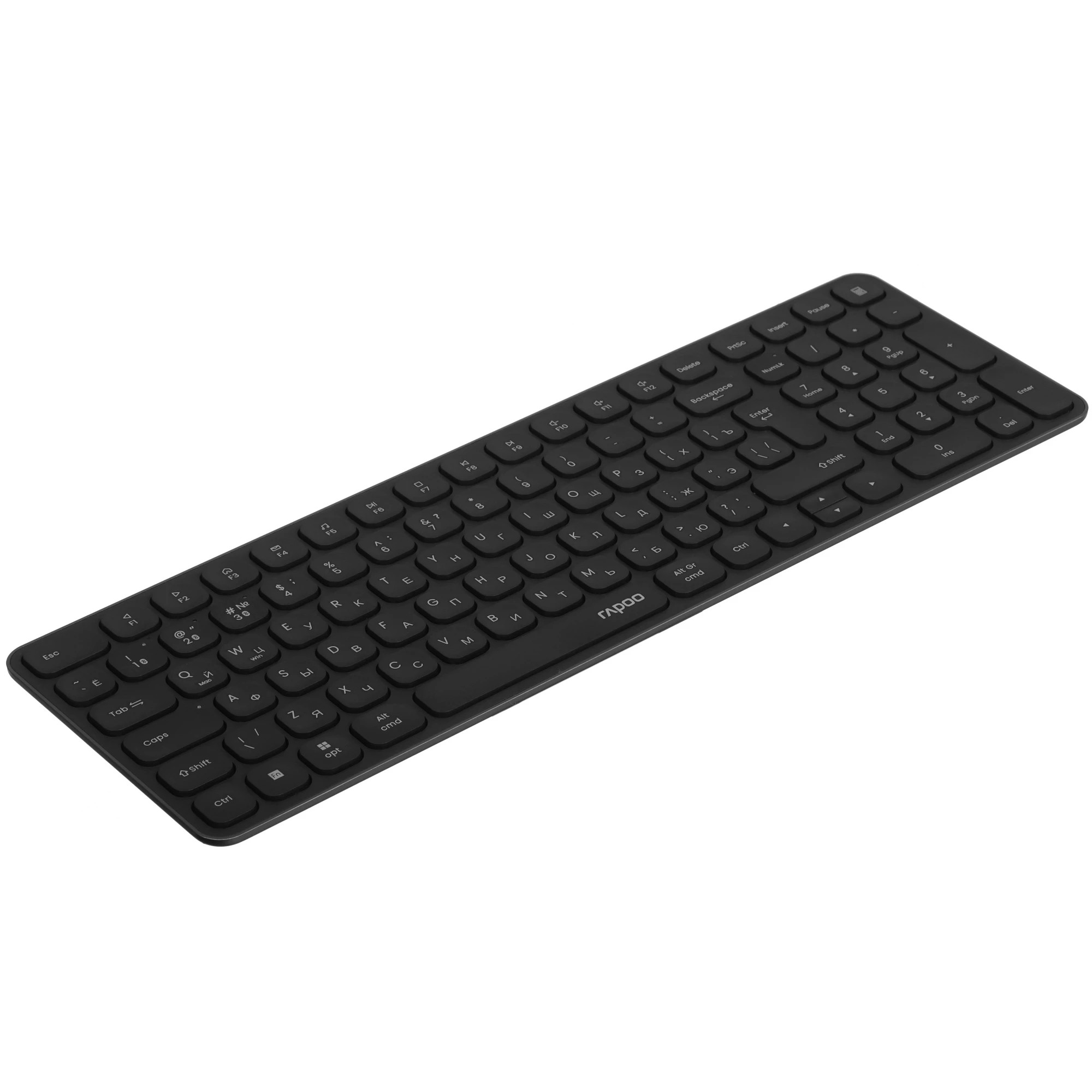Клавиатура, Rapoo, E9310M, Ультра-тонкая, Беспроводная 2.4ГГц, Bluetooth3.0, серый арт. E9310M Gray