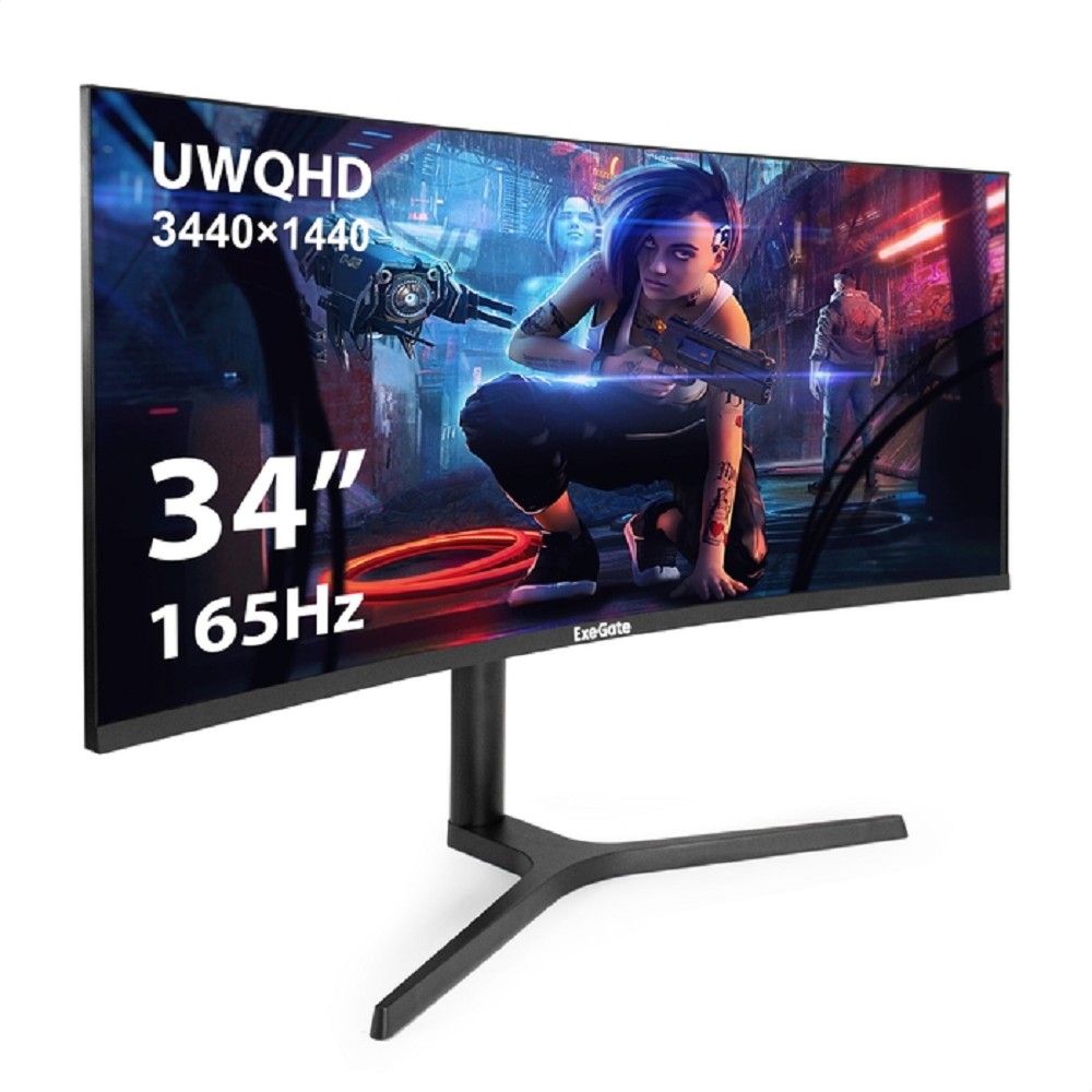 LCD ExeGate 34" EC3400TA Combat {VA Curved 3440x1440 165Hz 1ms 21:9 300cd 4000:1 178/178 2xHDMI2.0 2xDisplayPort RGB-подсветка HAS VESA} [EX297580RUS]