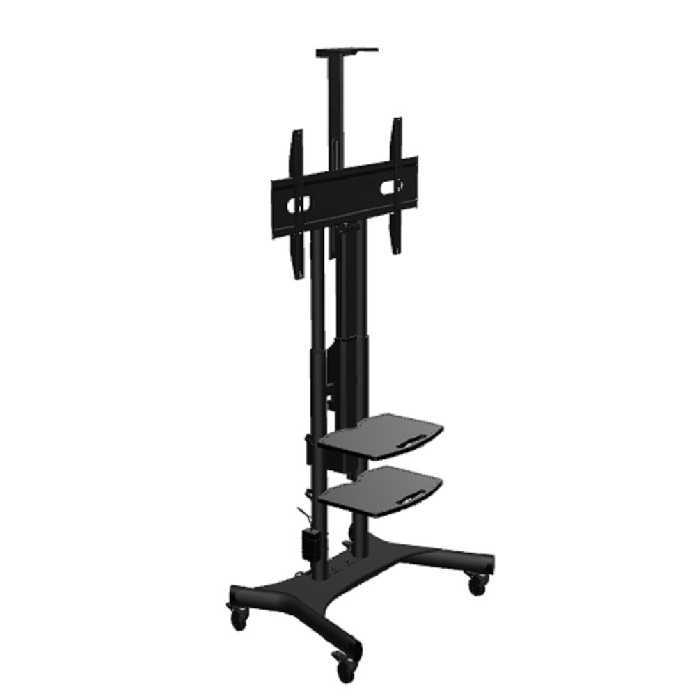 ONKRON TS1881 eLift чёрный 2 полки для AV в комплкте Для телевизоров диагональю 50-86" Макс. нагрузка: 90,9 кг VESA: 200x200, 200x300, 200x400, 300x100, 300x200, 300x300, 300x400, 400x200, 400x300 арт. 4262392440024