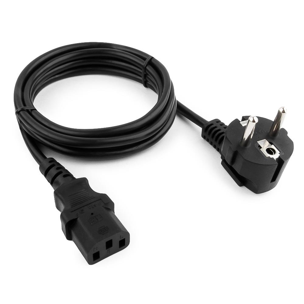 Кабель питания Cablexpert (RU) Schuko-C13, 3x1.5мм2, 10A, с заземлением, медь, 1.5м, черный,пак (PC-186-1.5-1.5M) Gembird