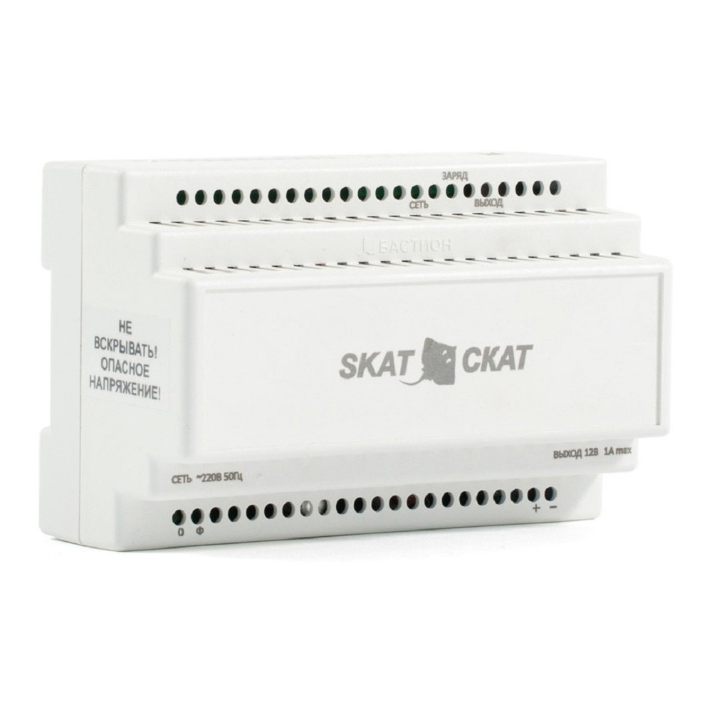 БАСТИОН SKAT-12DC-1.0 Li-ion (СКАТ ИБП-12/1-3,2/Li-DIN) источник питания на Li-ion АКБ 5,2 Ач, под DIN рейку 35 мм, МПТ (595) арт. 595 SKAT-12DC-1.0 Li-ion