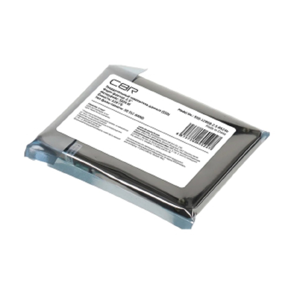 CBR SSD-128GB-2.5-BS24b, Внутренний SSD-накопитель, серия "Base", 128 GB, 2.5", SATA III 6 Gbit/s, 3D TLC NAND, R/W speed up to 550/500 MB/s, TBW (TB) 64, OEM