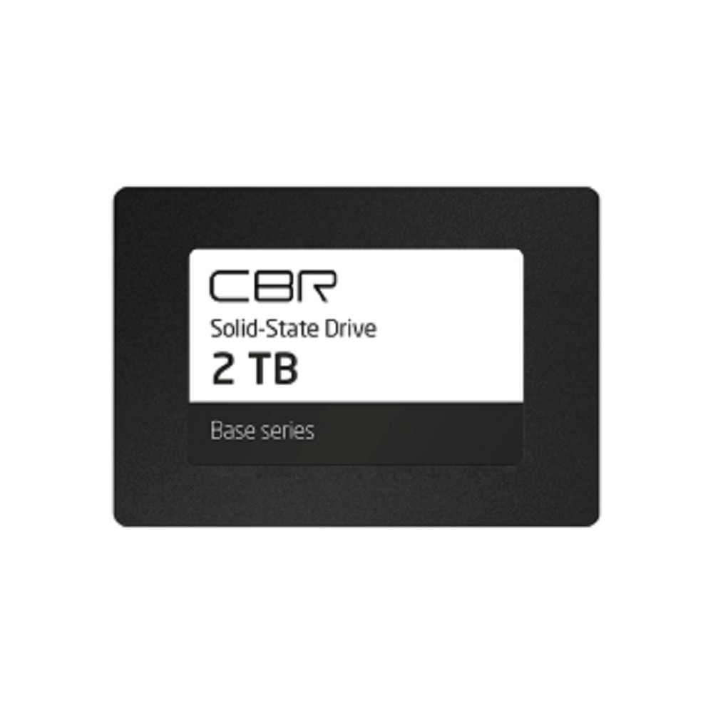 CBR SSD-002TB-2.5-BS24b, Внутренний SSD-накопитель, серия "Base", 2TB, 2048 GB, 2.5", SATA III 6 Gbit/s, 3D TLC NAND, R/W speed up to 550/500 MB/s, TBW (TB) 1024, OEM