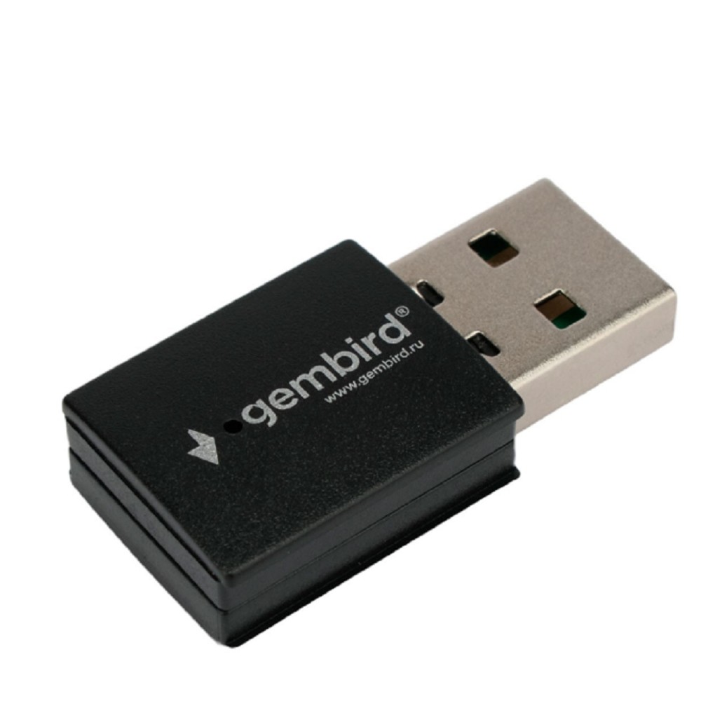 Gembird Сетевой адаптер WiFi+Bluetooth 600 Мбит, двухдиап., мини, USB, 802.11b/a/g/n/ac, RTL8821CU (WNP-UA-018)