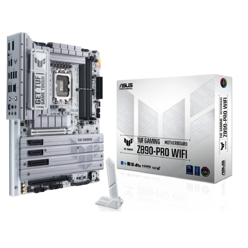ASUS TUF GAMING Z890-PRO WIFI (LGA1851, Z890, 4*DDR5, 4*SATA, 4*M.2, 6*USB 3.2, 2*PCIx16, 1*PCIx4, 2*PCIx1, 2*Thunderbolt™ 4, HDMI+DP, ATX)