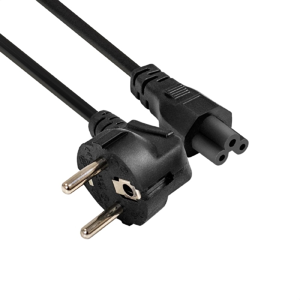 Exegate EX297813RUS Кабель питания ноутбуков ExeGate Power PC5-0,5P (Евровилка Schuko->C5, VDE-250V-3*0.5mm2, медь, черный, 6A, 0.5м)