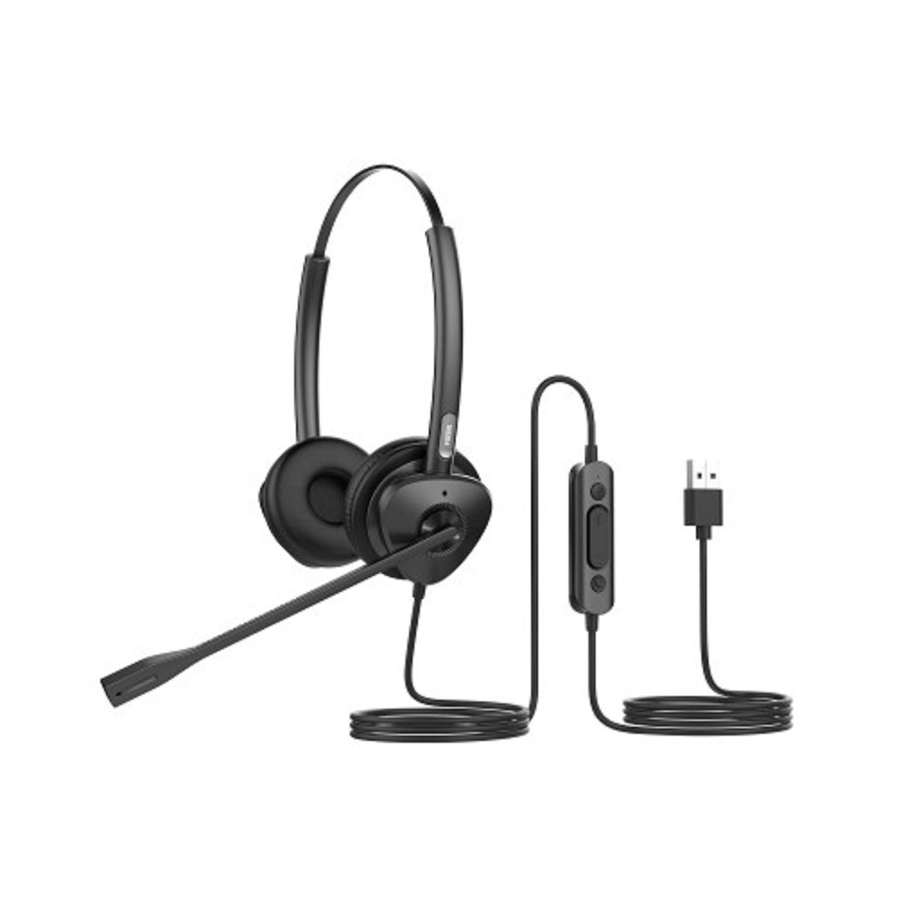 Fanvil HT302 Fanvil Гарнитура RJ9, кож.зам., HD Audio, складной микрофон, 1,8м., 95г.