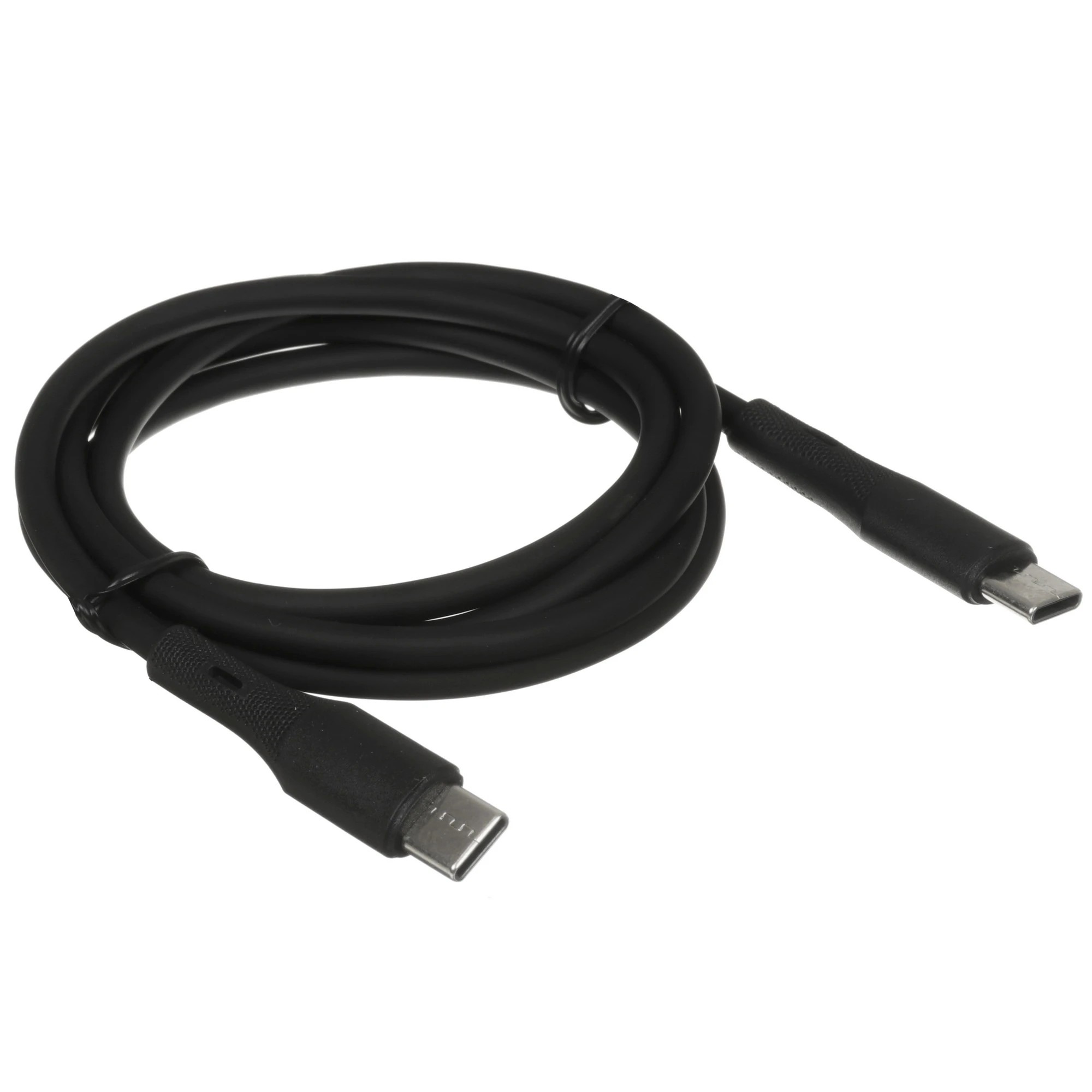 Cablexpert Кабель USB2.0 Type-C/Type-C, 3А, 65Вт, PD/QC3.0, силиконовый, медь, 1м, черный, пакет (CC-USB2S-CMCM-1M-BK)