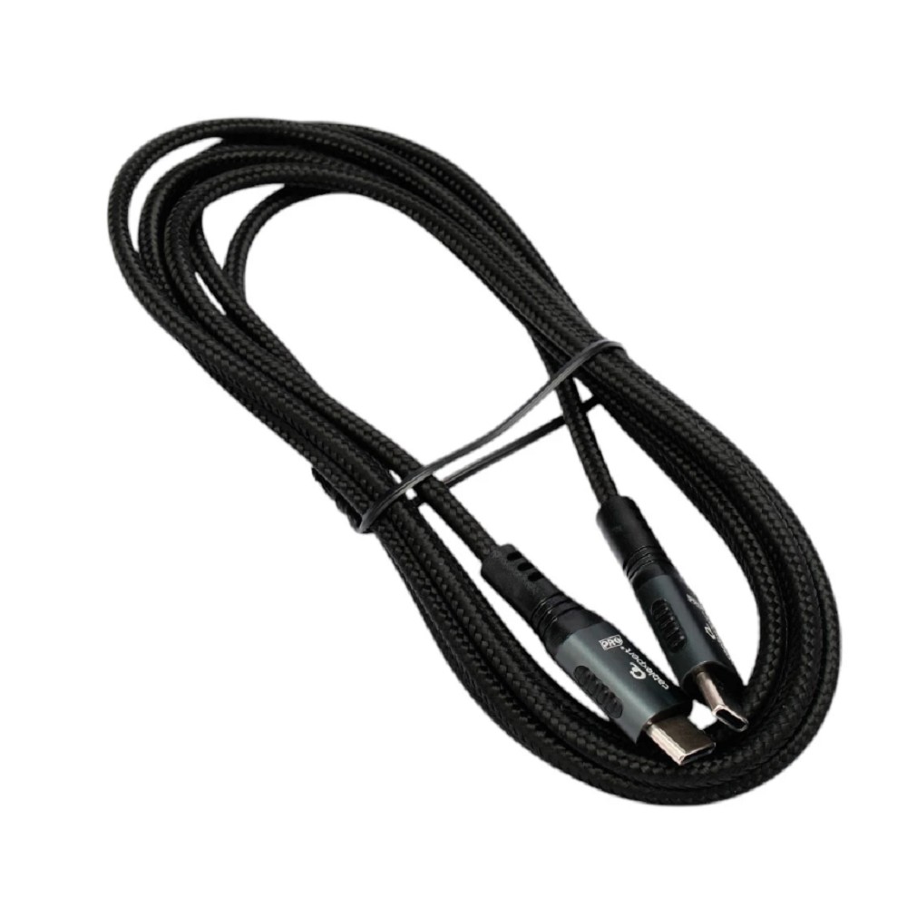 Cablexpert Кабель USB2.0 Type-C/Type-C, 5А, 240Вт, PD3.1/QC4.0, медь, оплетка, 2м, черный (CCP-USB2.0-240W-2M)